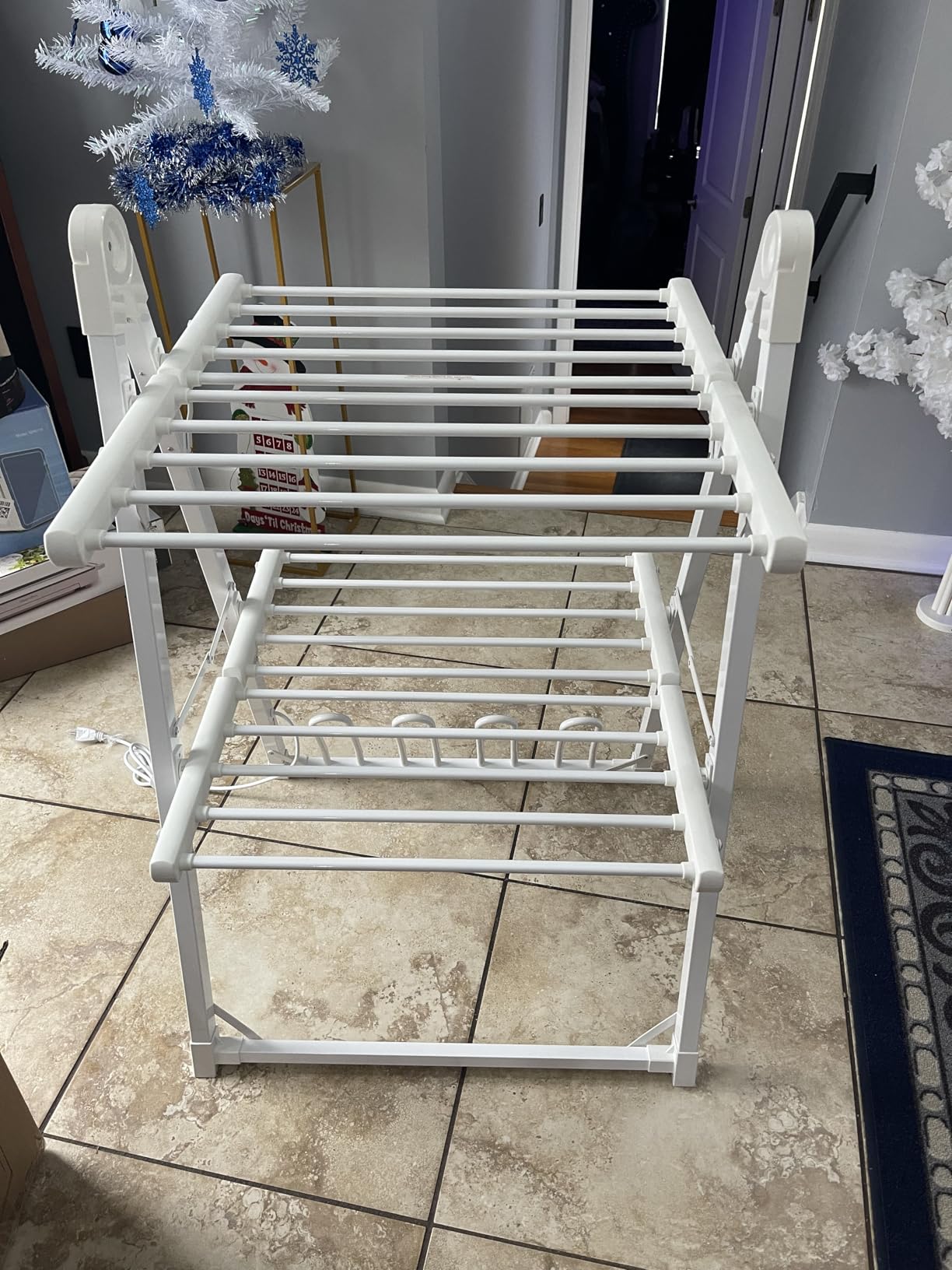 Heating Clothes Drying Rack Foldable Shoes Socks Space Gray customer photo 2