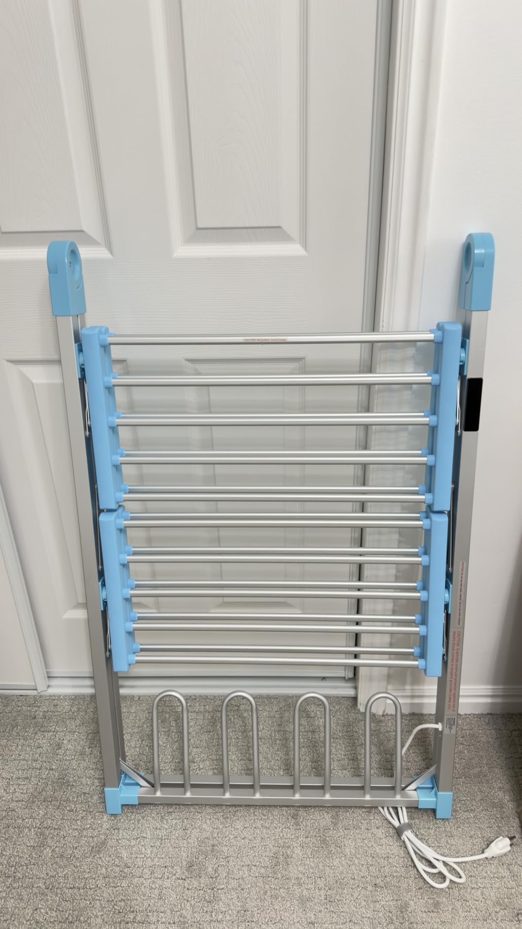Heating Clothes Drying Rack Foldable Shoes Socks Silvery Gray, indoor clothes drying rack foldable dryer racks for laundry drying indoor clothing racks for drying clothes horse customer photo 2