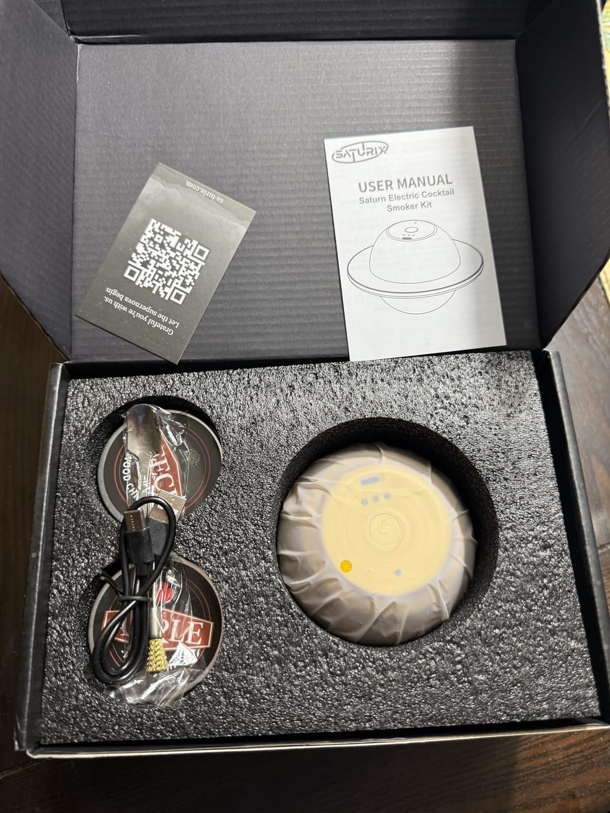 Electric Whiskey & Cocktail Smoker Kit, Flame-Free USB-C Smoker Built for Smoky Home-Bar Moments, Gift-Ready with 6 Wood Chip Flavors customer photo 2