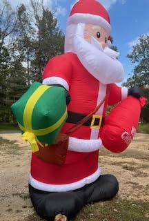 14 FT Christmas Inflatables Santa Claus Outdoor Decoration, Giant Santa Inflatable with Gift Bag, Blow Up Yard Decor with Built-in LED Lights for Xmas Lawn Garden Home Holiday Party customer photo 1