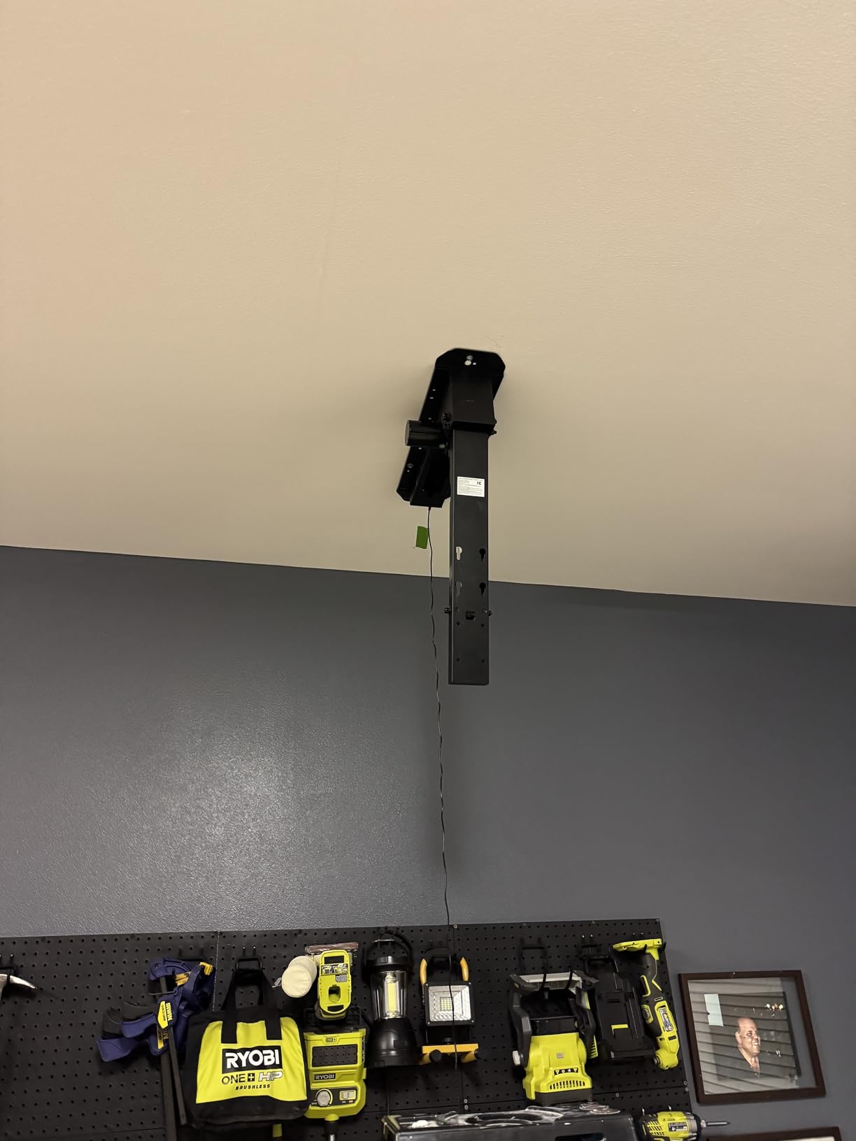 monTEK Motorized Ceiling TV Mount for 43-86 Inch TVs, Heavy-Duty 121lbs (4X Load Tested), Off-Center VESA Compatible, Electric Flip Down with Remote/App/Voice Control, Fits Flat & Pitched Roof customer photo 1