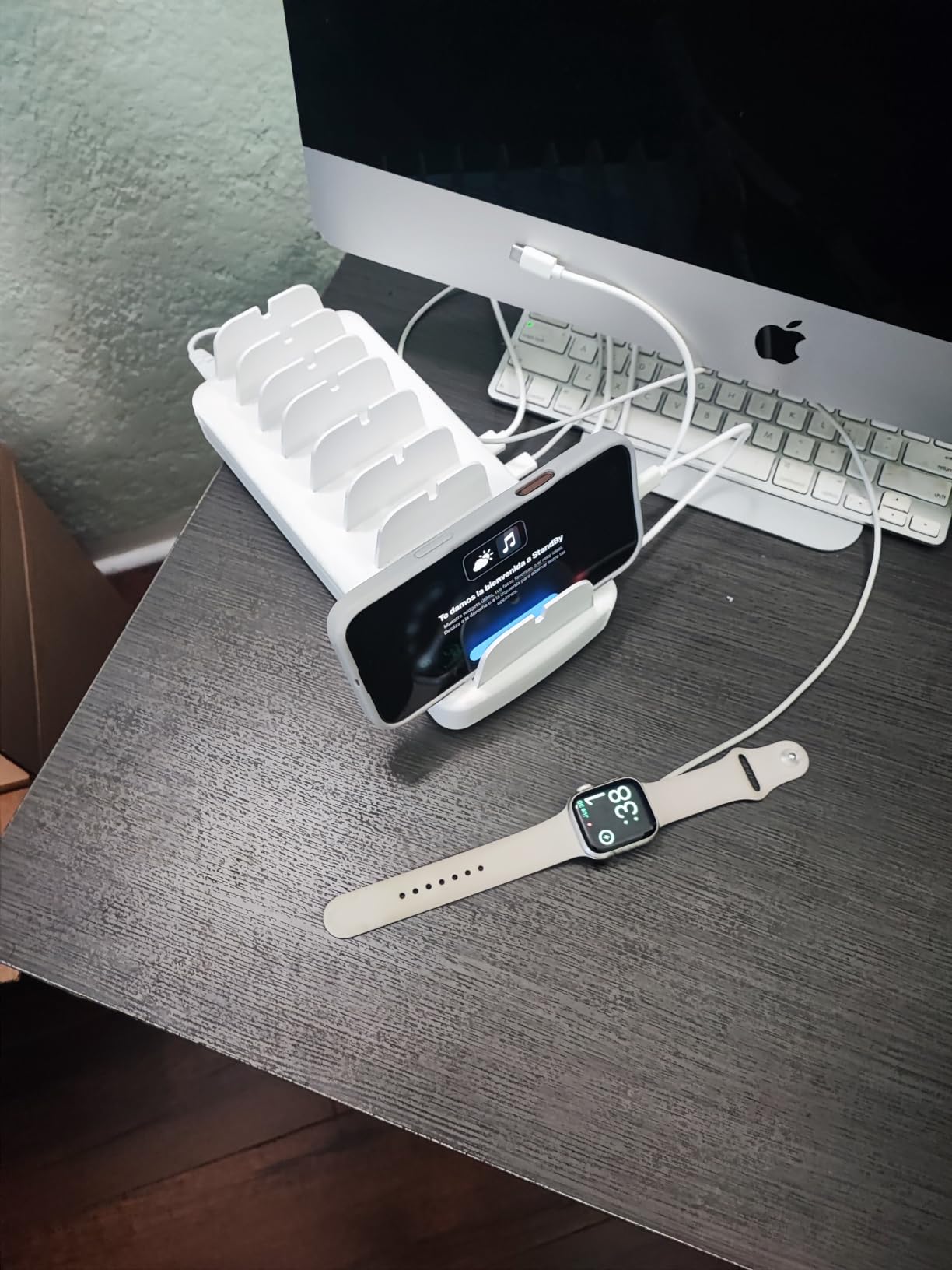510W Fast Charging Station for Multiple Devices, 10 Port USB C Charger Station with Flame-Retardant Material & 8 Cables for iPhone, Android, iPad, Tablets, Family Office Desk Charging Dock Organizer customer photo 1
