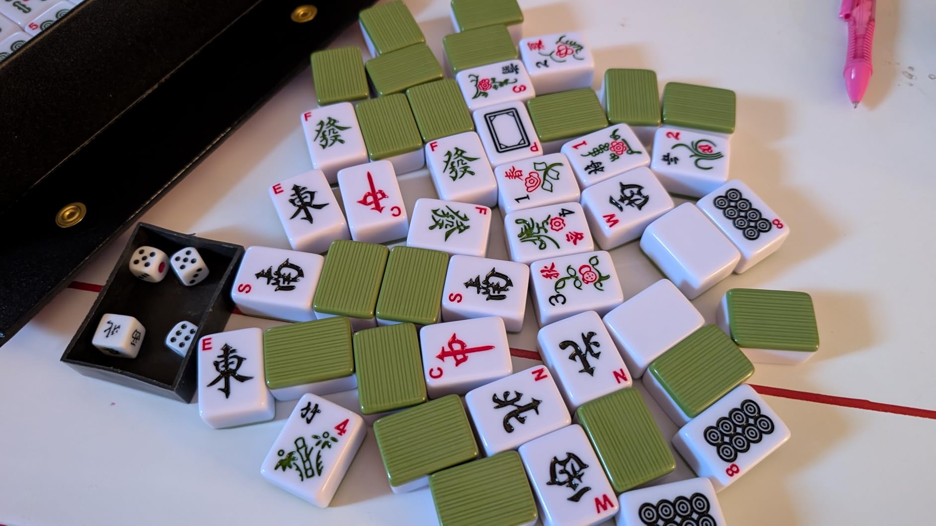 Mahjong Set, 146pcs Chinese Mahjong Tile Set Quality Mahjong Tiles | 1.4