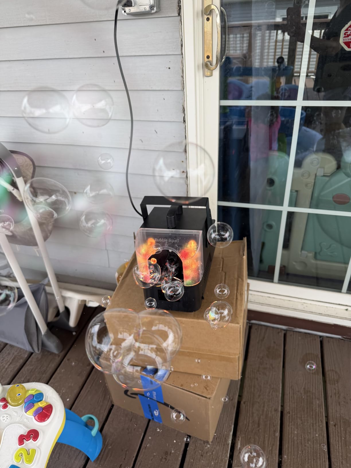1500W Fog Bubble Machine with 24 RGBW LEDs, DMX512 & Wireless Remote, Dual 5L Tank, Timer - Professional Smoke Filled Bubble Blower for Wedding Halloween DJ Stage Party Indoor Outdoor customer photo 2