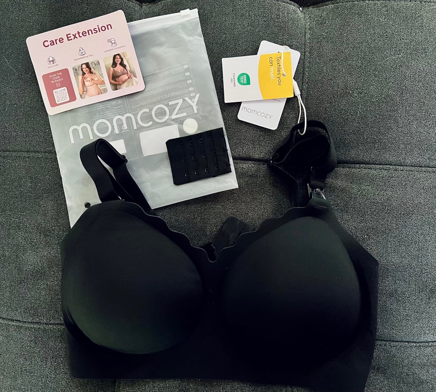 Momcozy 4-in-1 Hands-Free Pumping Bra, Cooling Fabric & Jelly-Strip Support | Nursing & breast pump bra with Q-max 0.24 cooling fabric, seamless wire-free support and flexible fit for all-day wear customer photo 1