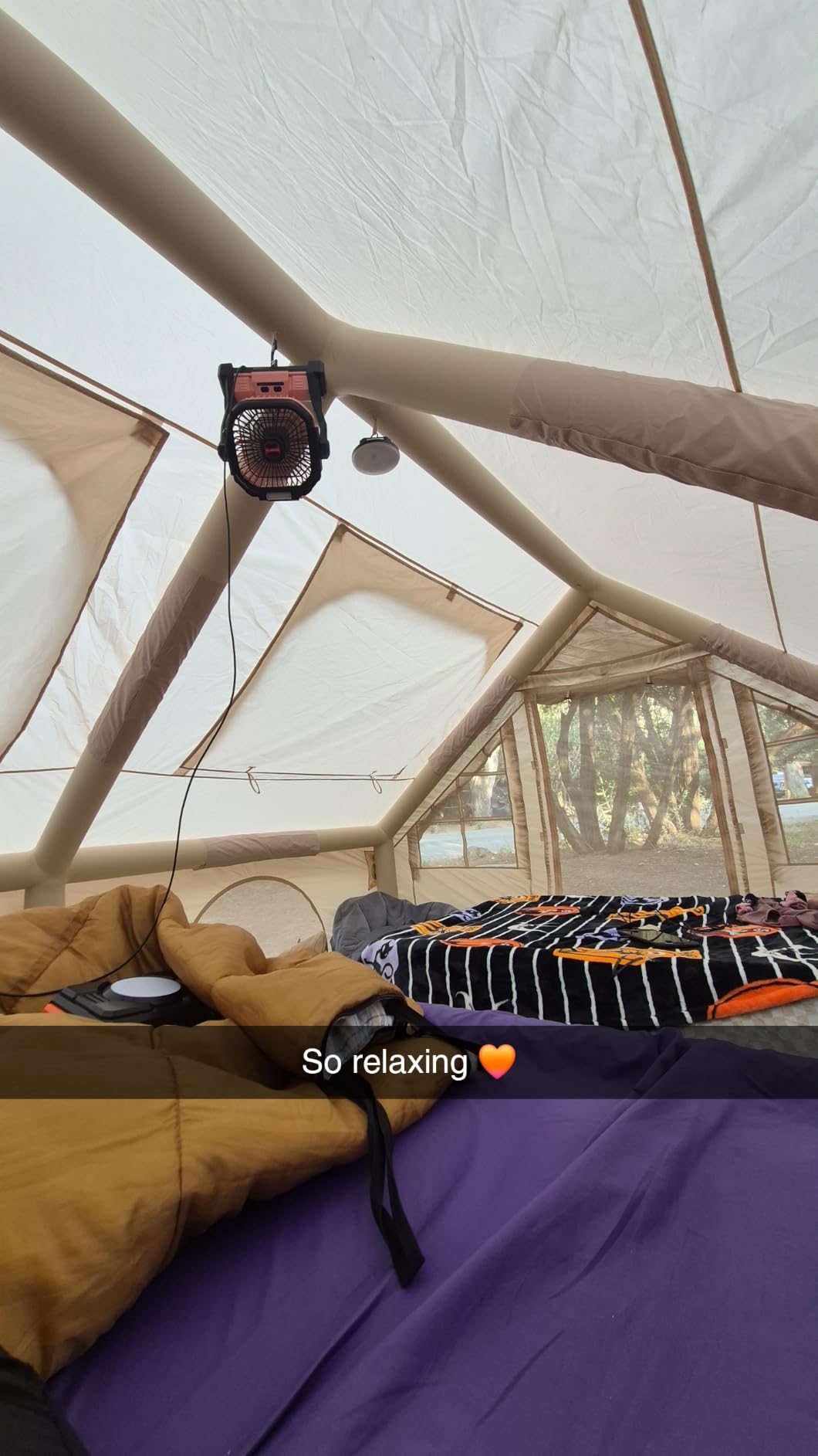 Large Inflatable Tents for Camping, 5-Minute Quick Easy Setup Blow Up Tents with Pump, 4 Season Glamping Waterproof Oxford House, Instant Outdoor Hot Air Tent for Family Parties customer photo 1