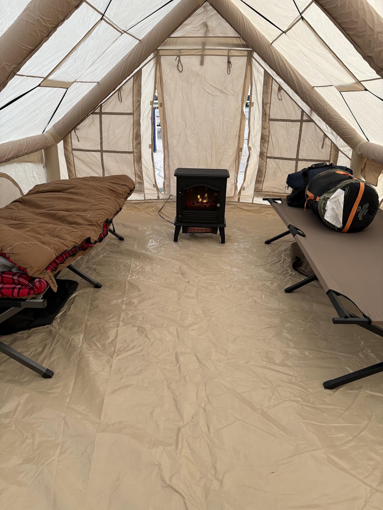 Large Inflatable Tents for Camping, 5-Minute Quick Easy Setup Blow Up Tents with Pump, 4 Season Glamping Waterproof Oxford House, Instant Outdoor Hot Air Tent for Family Parties customer photo 2