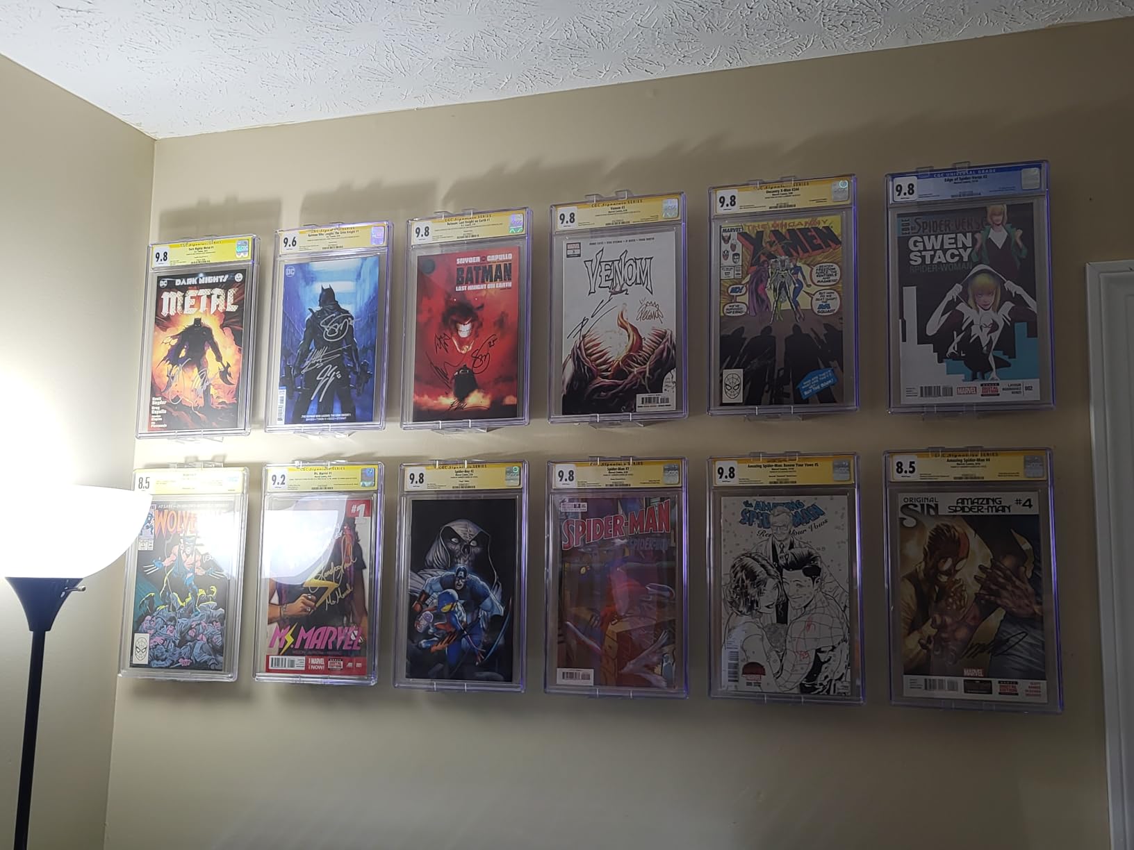SlabGrabs XL 24-Piece Comic Book Wall Mount Set (Holds 12 Slabs), 2026 Ready for Thicker CGC Cases customer photo 1