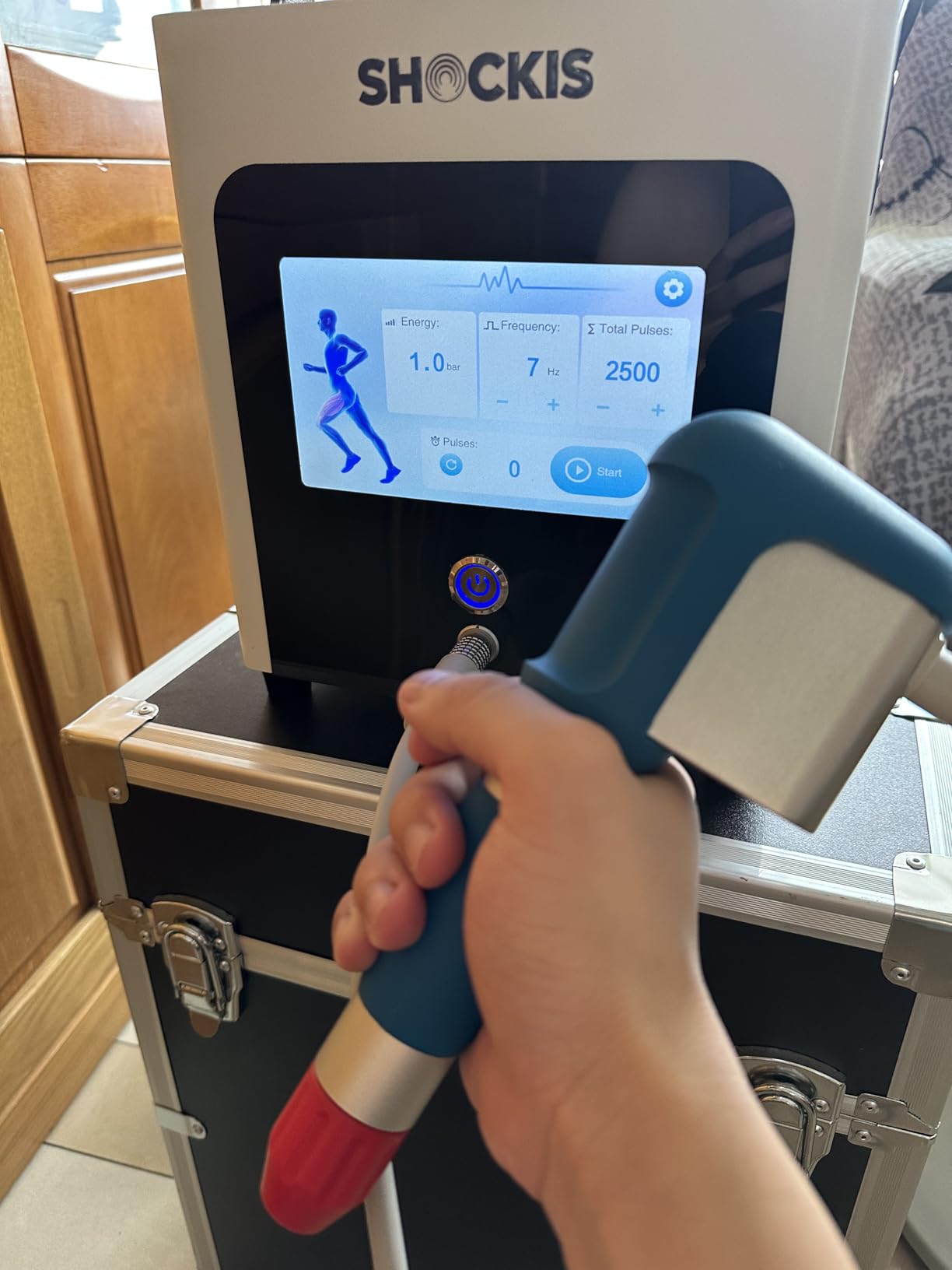 Portable Shockwave Therapy Machine FSA/HSA ESTW Machine Pain Relief Device | Clinical Grade, Joint/Muscle/Hip Pain Relief,FSA/HSA Eligible, Non-Invasive Shockwave Therapy customer photo 1