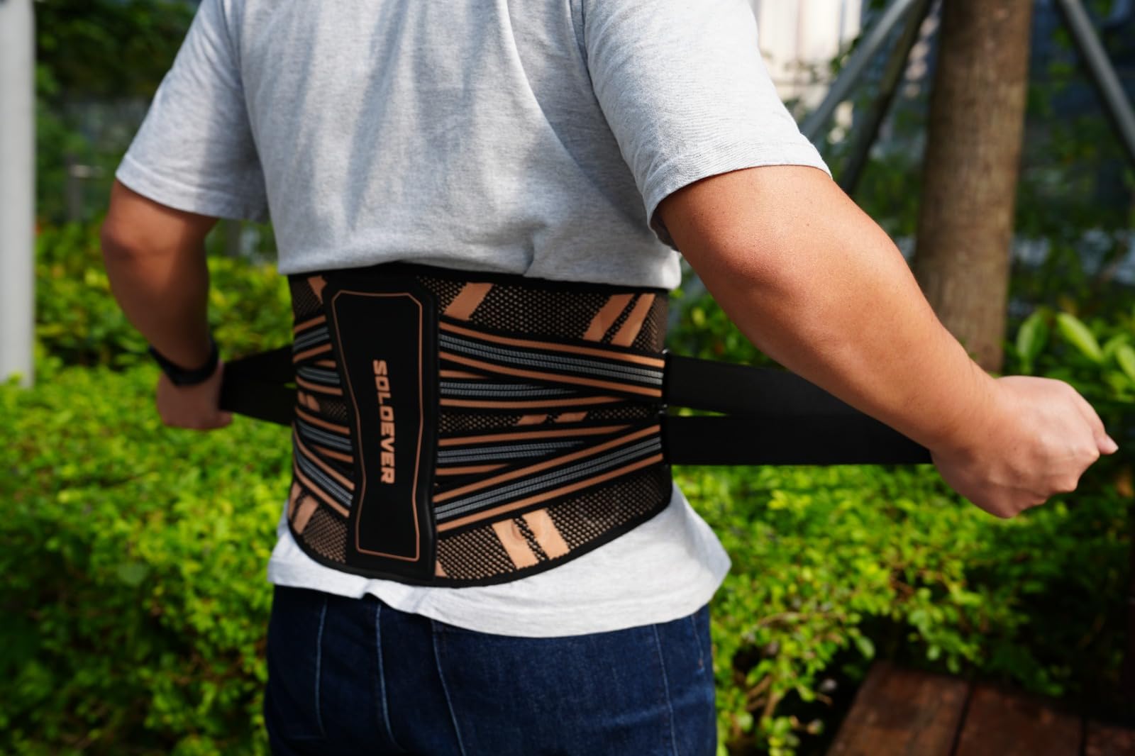 Ultra Breathable Back Brace for Lower Back Pain Relief Medical Grade | Copper Infused Lumbar Support Belt with Bionic Support System, Back Support Brace for Sciatica, Men & Women (Large) customer photo 2