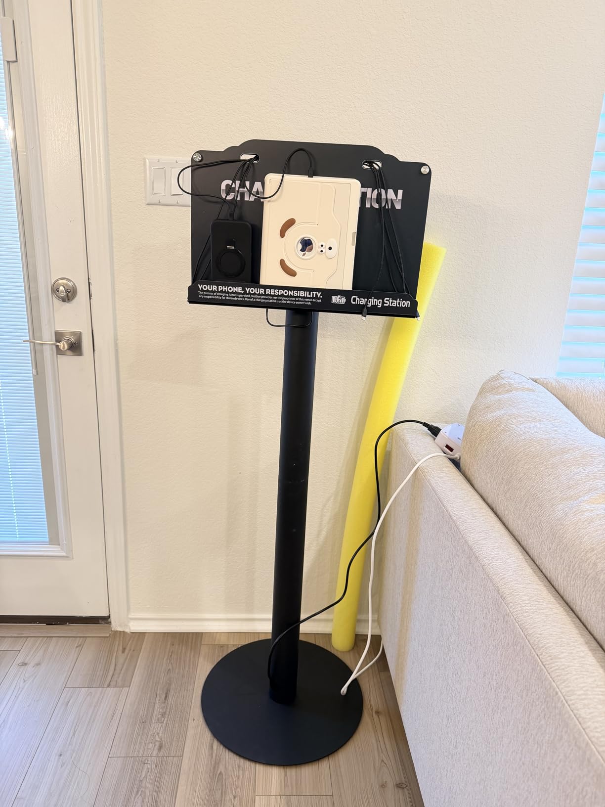 Floor Standing Cell Phone Charging Station with Fast Charging Cables, 8 Device Charging Dock for Hotel & Public Spaces customer photo 1