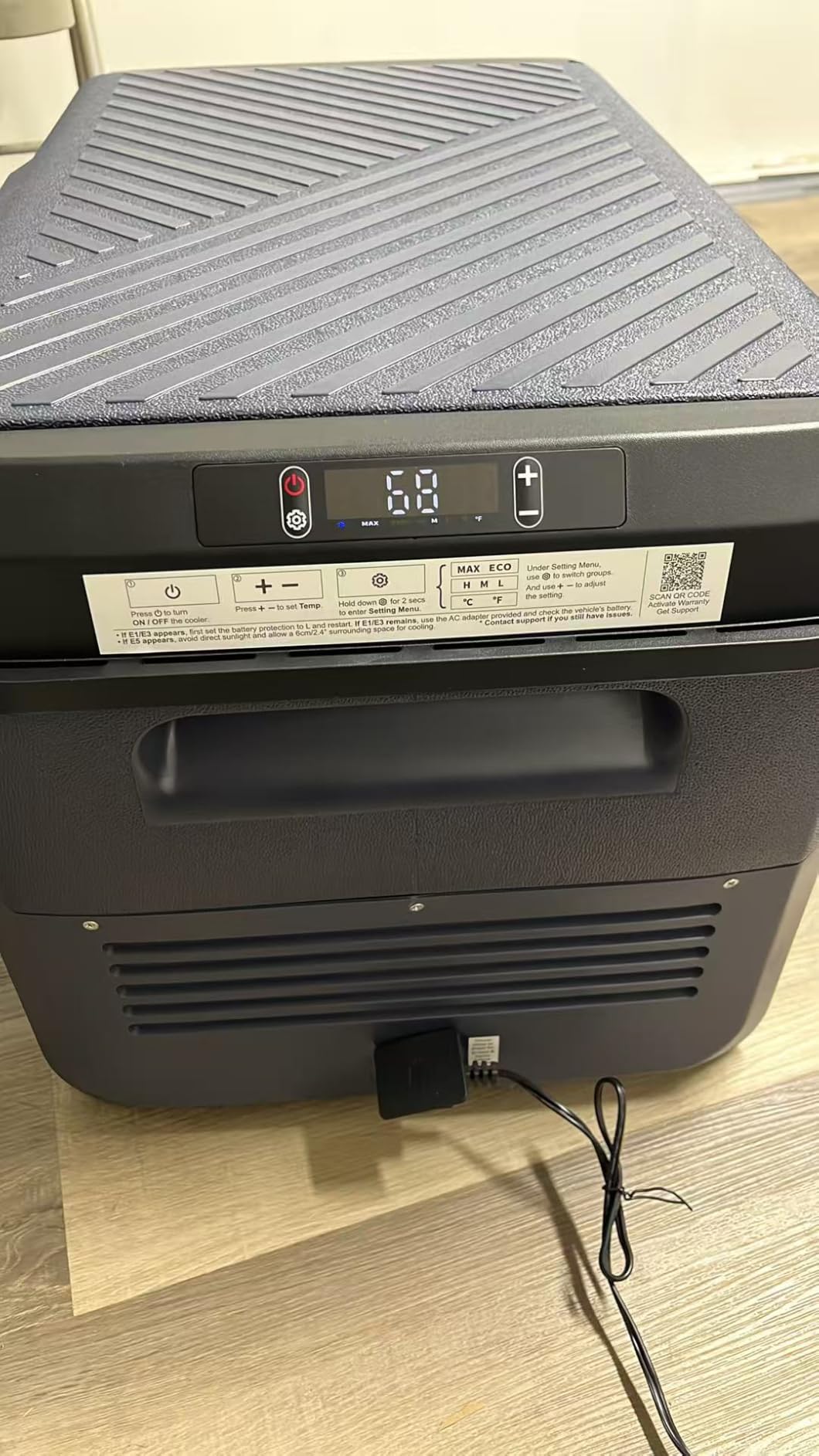 BODEGACOOLER 12 Volt Car Refrigerator, 53QT(50L) IPX4 Waterproof Electric Cooler, 31dB Ultra-Quiet Car Fridge APP Control with 12/24V DC 110-240V AC, -4℉~68℉, Portable for Truck RV Camping, Travel customer photo 2