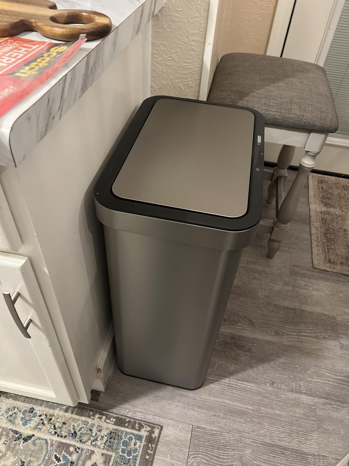 EKO Econova 30L+30L Dual Compartment Motion Sensor Trash Can, 16 Gallon Automatic Kitchen and Recycling Bin, Soft-Close Lid, Fingerprint-Resistant Stainless Steel Garbage Bin, 2 Inner Buckets customer photo 1