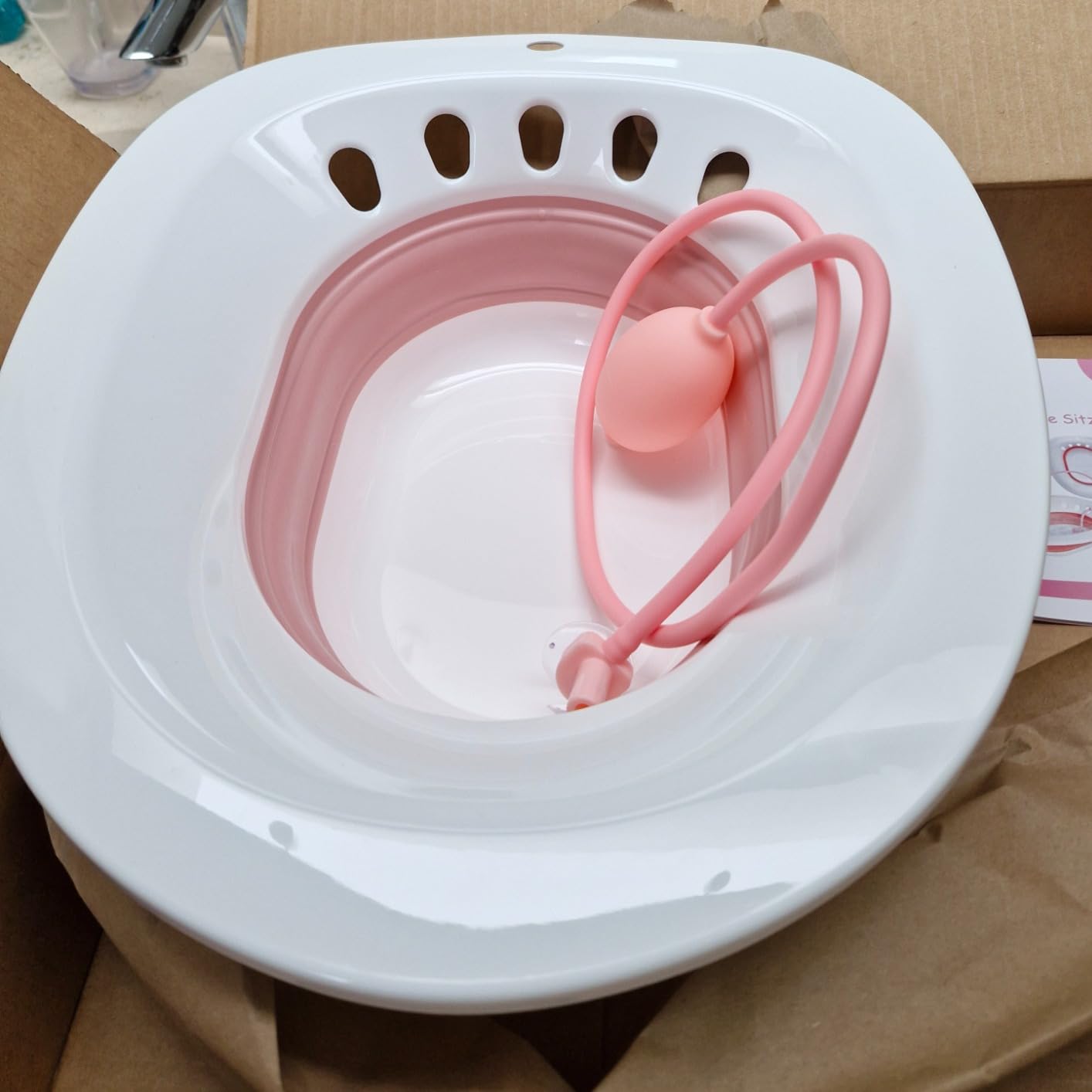 Electric Sitz Bath for Toilet Seat - Yoni Steam Seat - Portable Sitz Bath Tub for Hemorrhoids and Postpartum Care - Wide Seat - Deeper Bowl - Blue customer photo 1