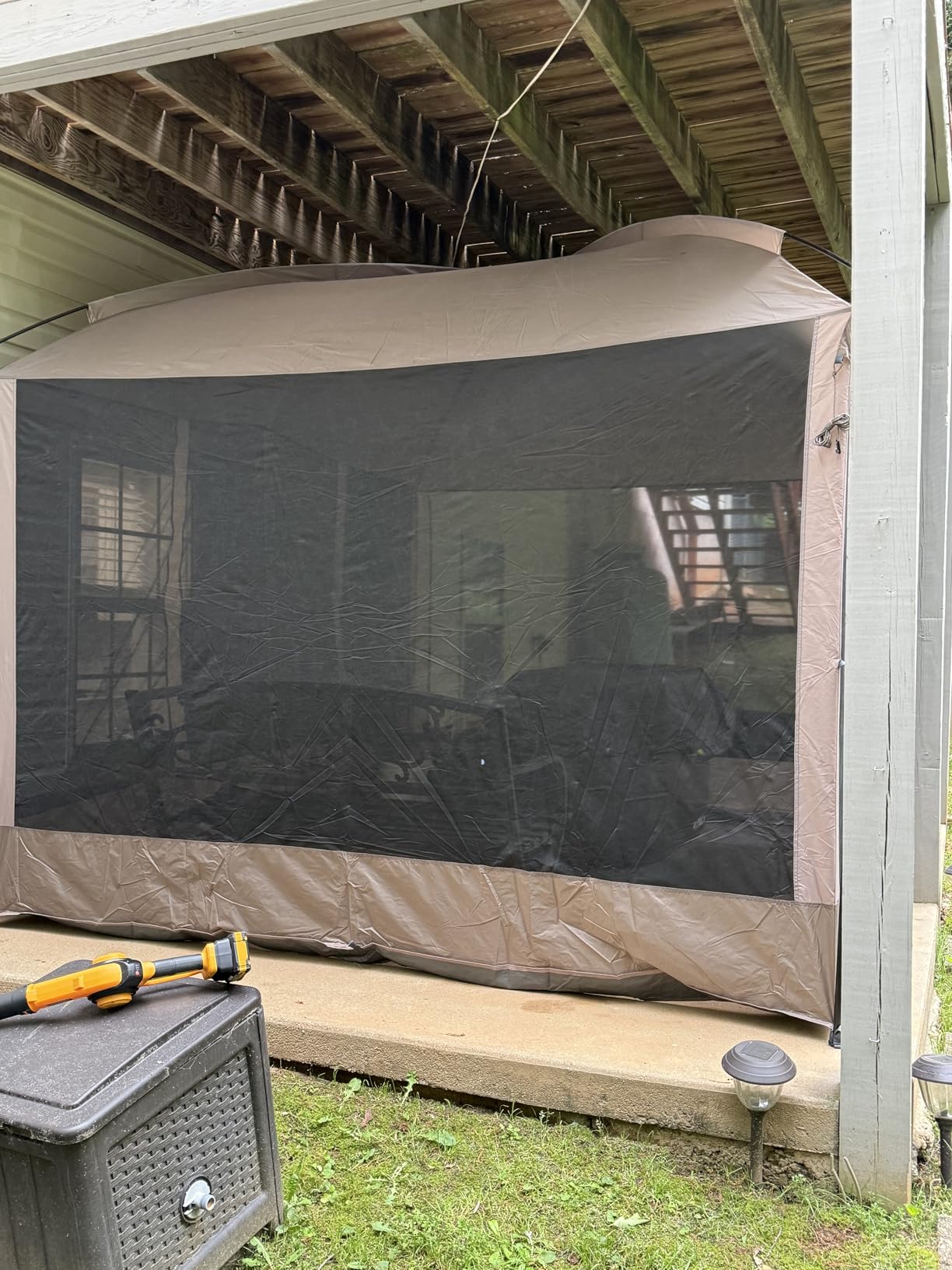 EVER ADVANCED Magnetic Screen House Room 11x9ft, Hands-Free Entry, Screenhouse with Sun Protection for Camping & Picnic, 11x9ft Camping Tent Canopy Shelter with Mesh customer photo 2