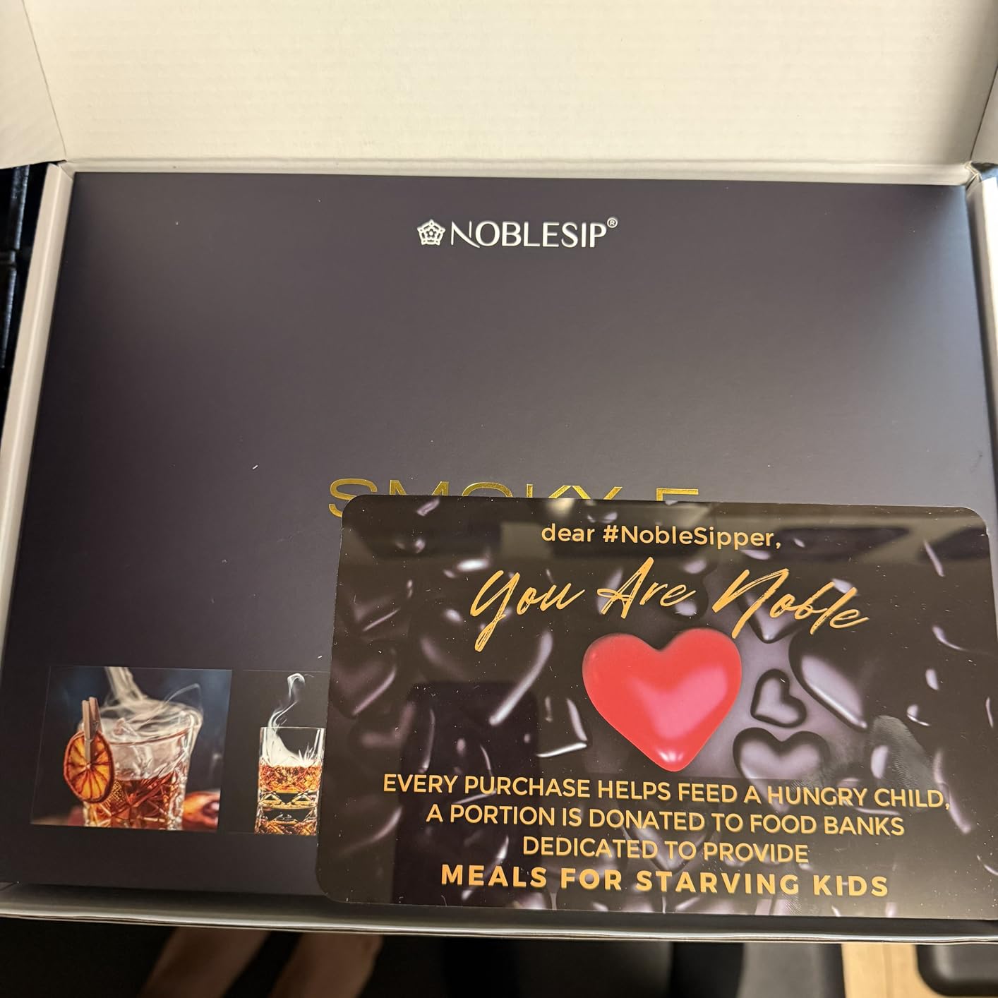 NOBLESIP New Whiskey and Cocktails Smoker PREMIUM Electric Kit. Innovative Automatic Smoking, no Torch Needed. Easily Make Aromatic Smoked Old Fashioned. New Bourbon Home bar Gift customer photo 1