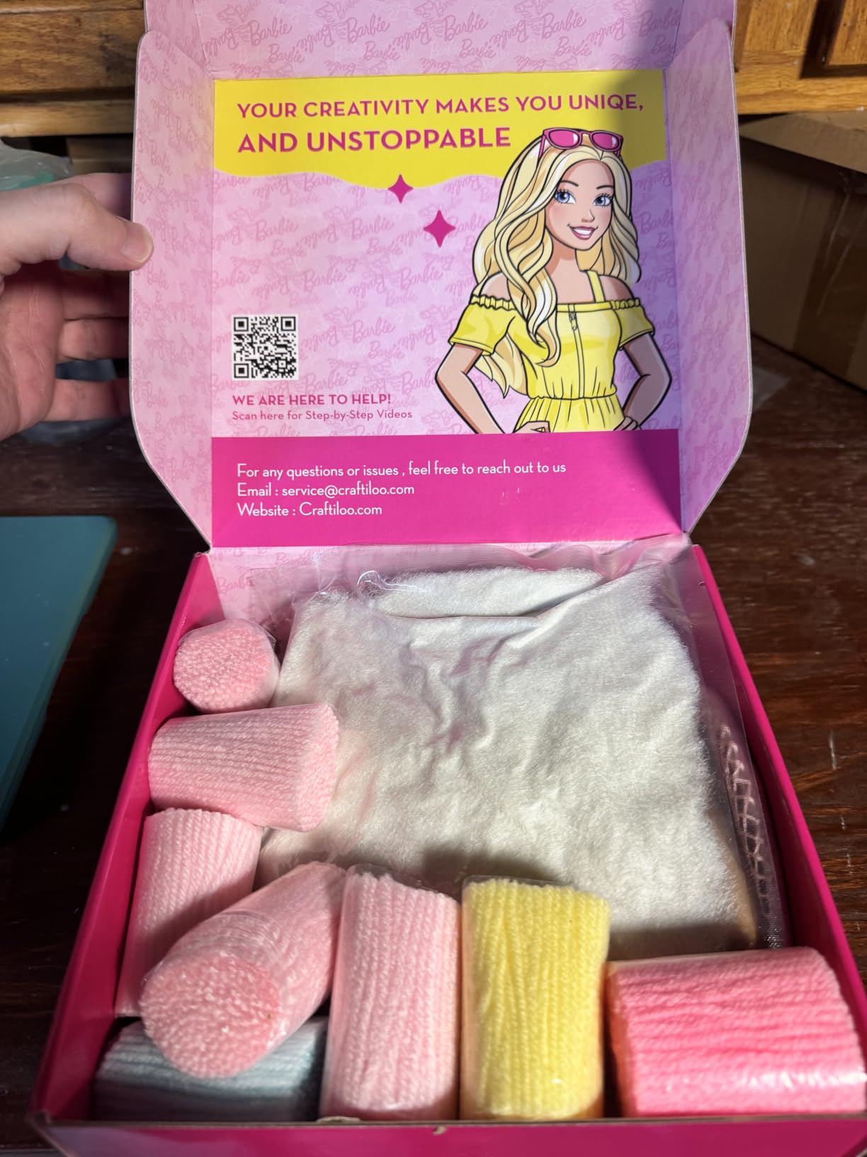 Barbie Latch Hook Kit for Kids Ages 6-12 - DIY Rug Pillow Craft customer photo 2