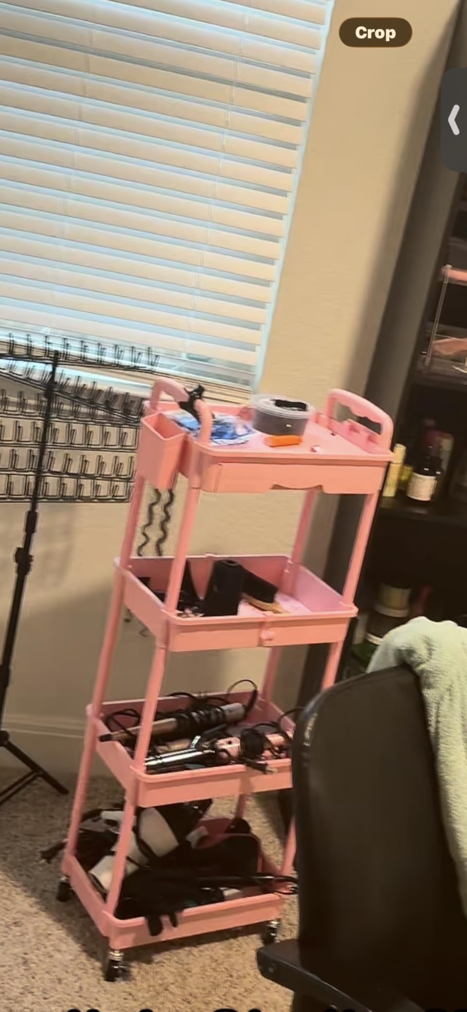 Goovilla Rolling Makeup Organizer Cart with Removable Drawer, 3 Tier White | Stable Floor Skincare Storage Cart for Vanity, Cosmetic Display, Nail Polish, Perfume, Hair Stuff, Beauty, Bathroom(Plastic) customer photo 2