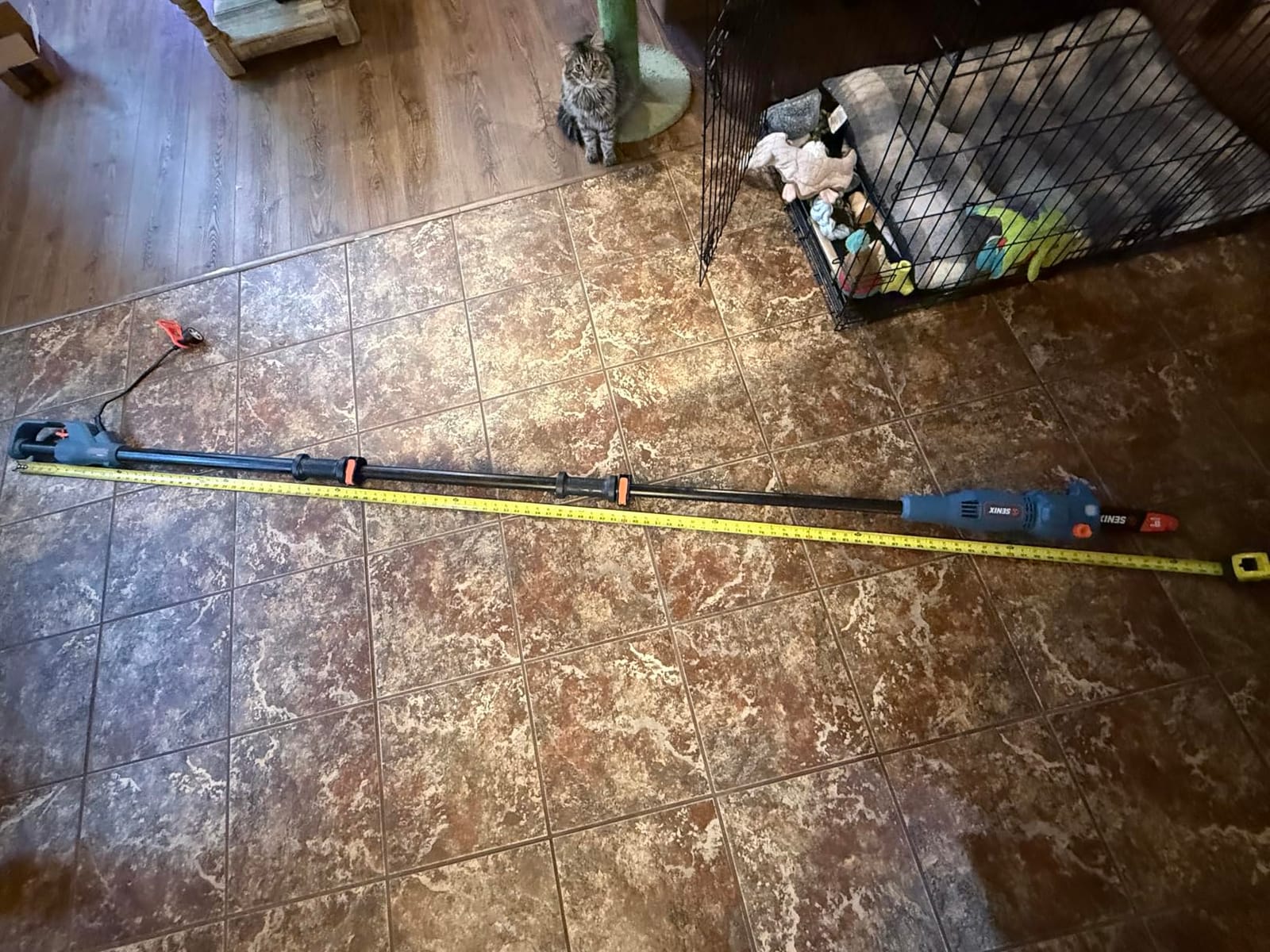 SENIX 8A Corded Electric Pole Saw, 8 Inch Telescoping Pole Chainsaw 14ft Max Reach, Lightweight Tree Trimmer for High Limbs, Branch Cutter & Wood Pruner customer photo 1