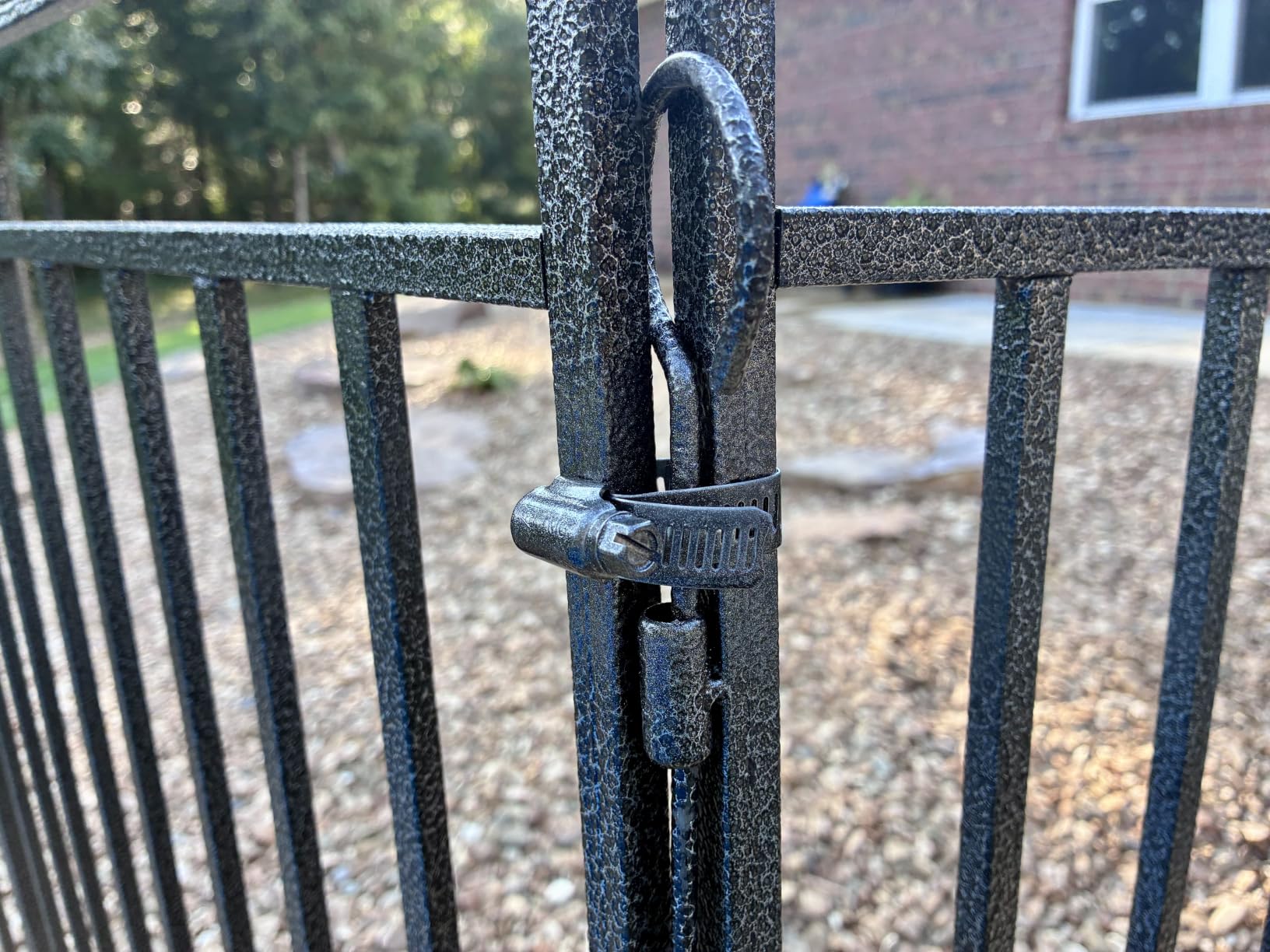 40in H x 110ft L Black-Silver Removable Pool Safety Fence | Weather-Resistant Removable Metal Pool Fence with Reinforced Stakes & Double-Lock Gates for Pools, Pets & Children customer photo 1
