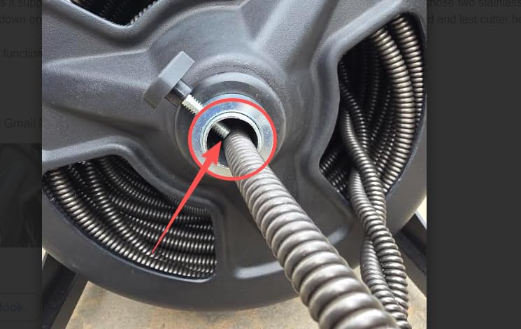 POPULO 75 ft x 1/2 inch Upgraded Electric Sewer Drain Snake Auger with 8 Cutters and 1 Root Killer, for 2-4 inch Pipes, Auto Feed Plumbing Drain Cleaner Machine, PEDC-75 Generation Two customer photo 1