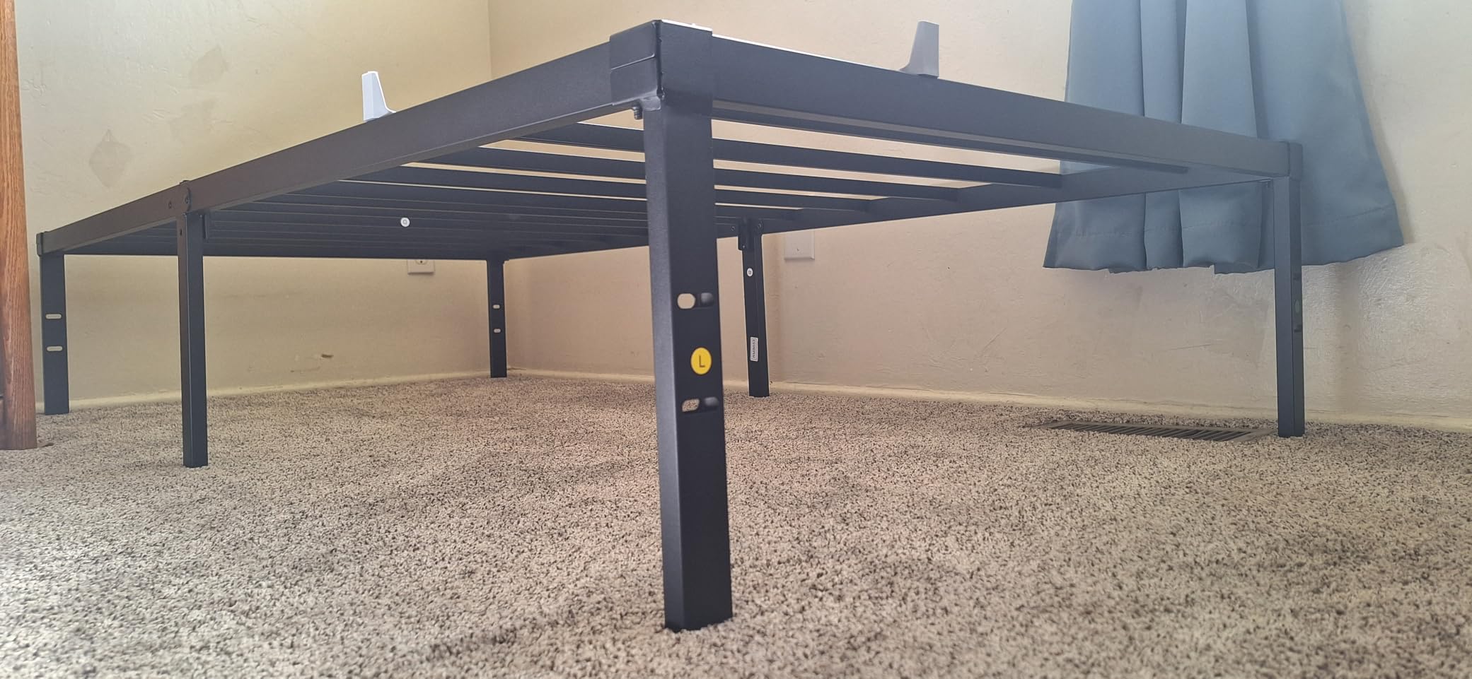 VASAGLE Full Metal Bed Frame 14 Inches Tall, 1100 lb Weight Capacity, No Box Spring Needed, with Under-Bed Storage, Easy Setup, Heavy-Duty Platform Bed, Mattress Retainers, Matte Black URMB652BD02S customer photo 1