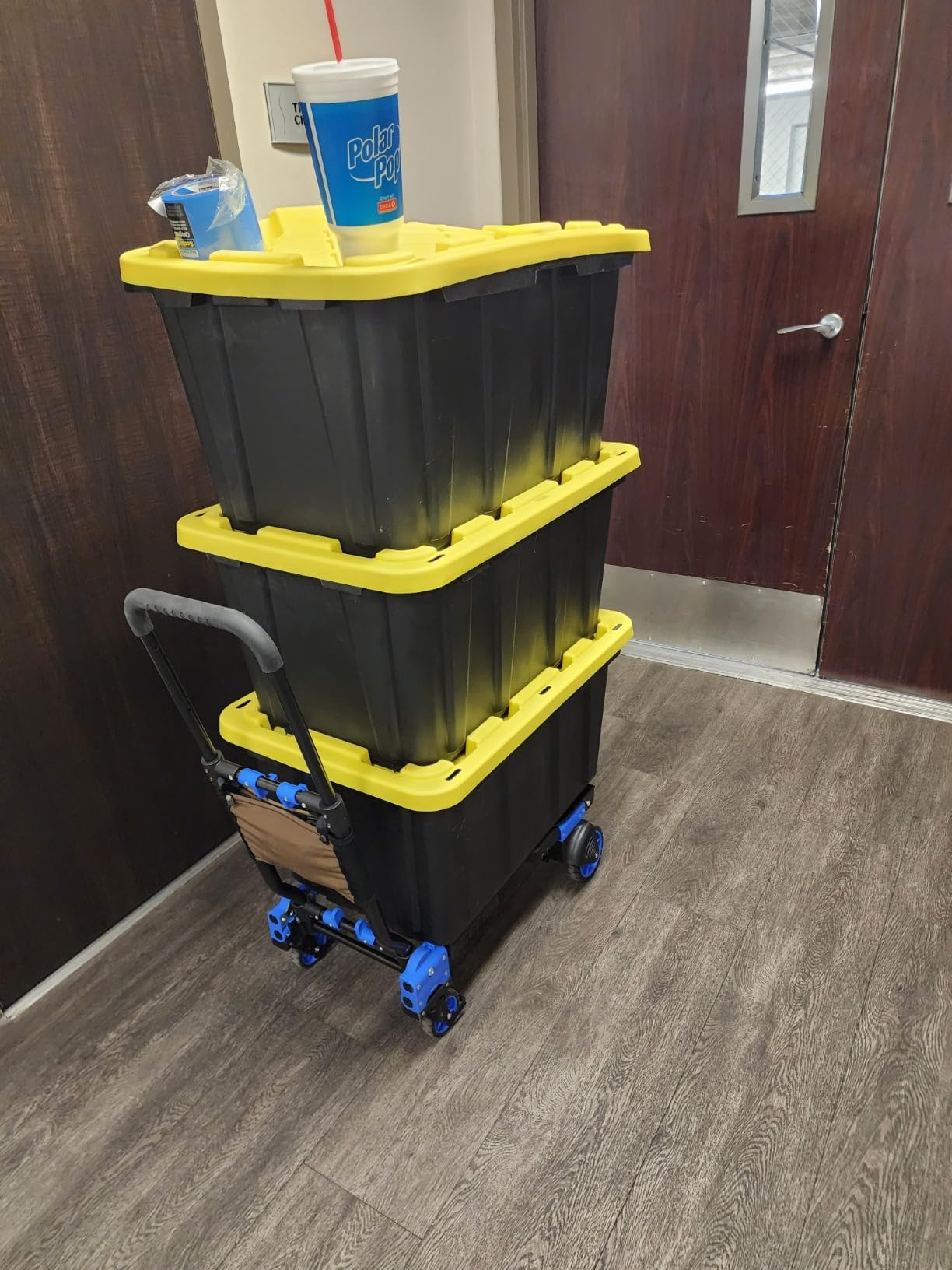Upgraded 3 in 1 Convertible Folding Hand Truck with Brakes, Hand Truck Dolly Heavy Duty 660lbs Capacity, Stair Climbing Cart with Adjustable Shovel Board and Fixed Handle for Moving customer photo 2