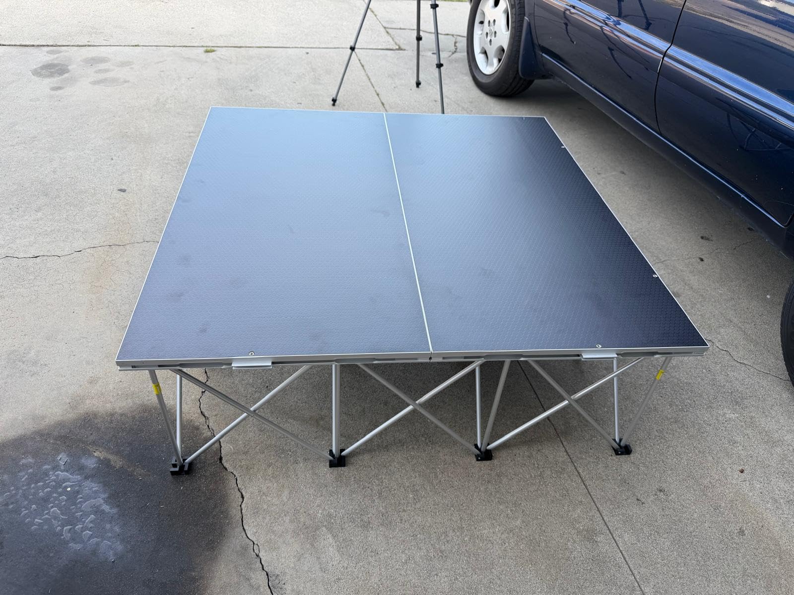 4x4ft Foldable Stage Platform, 1540lbs Heavy Duty Portable Stage | with 16