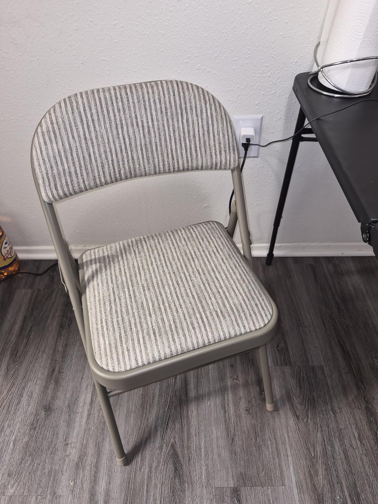 DUMOS Padded Folding Chairs 6 Pack, Dining Patio Chairs, Outdoor Home | Fabric Cushion Back, Stackable Portable, Home Office, Wedding Party, Patio Garden, Outdoor, Khaki customer photo 2