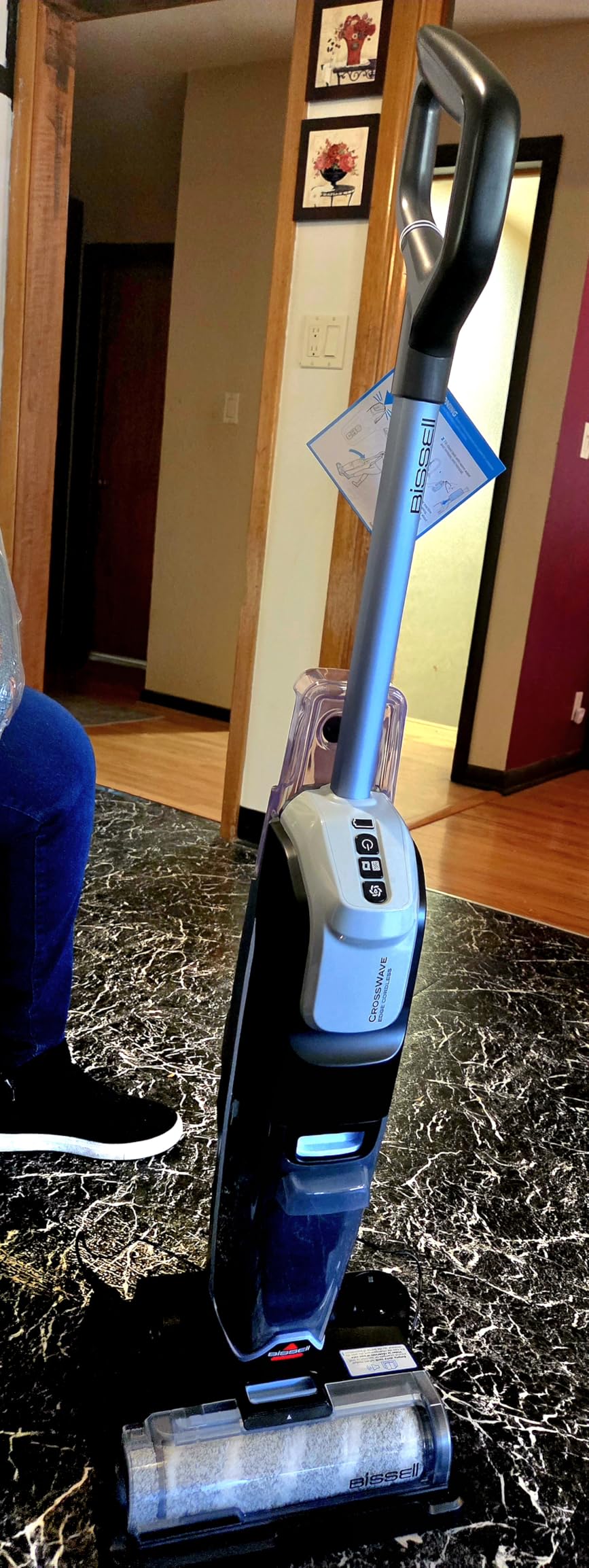CrossWave Edge Cordless Wet Dry Vacuum with Edge Cleaning, Tangle-Free Pet Hair Brush Roll, FreshStart Filter, and Storage & Rinse Tray Included, 4329F customer photo 1