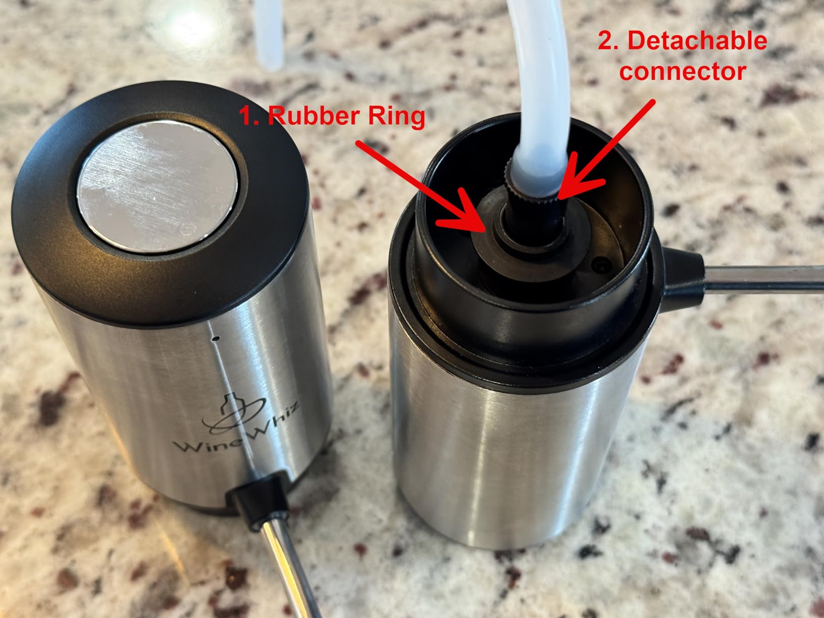 Electric Wine Opener Set with Base and Accessories (NO AERATOR) | Rechargeable Stainless Steel Corkscrew, Dispenser, Foil Cutter Tool, Stopper | Lovers Gift for Housewarming, Birthday, Registry customer photo 2