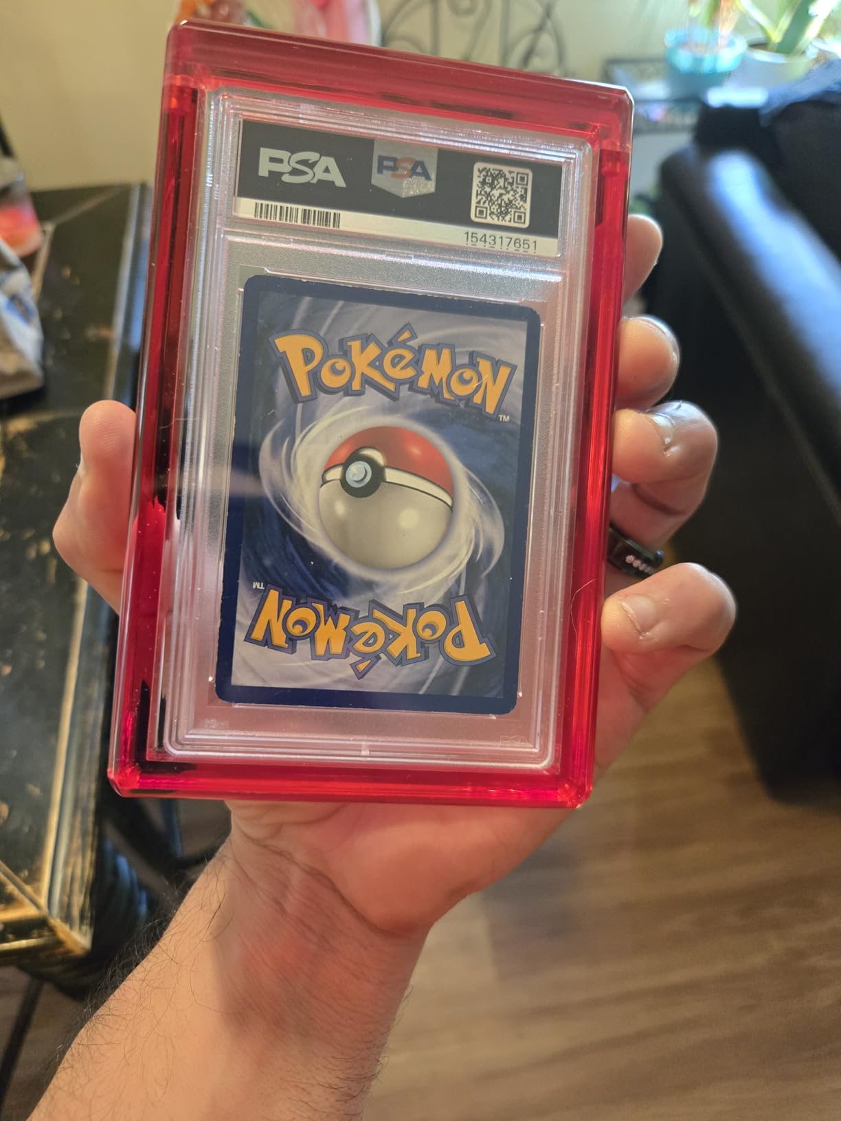 PSA Graded Card Display Acrylic Case for Standard PSA and CGC Slabs - Slab Case - PSA Card Case - Graded Card Display Case - Updated Dimensions - Stand Included (Clear Border) customer photo 1