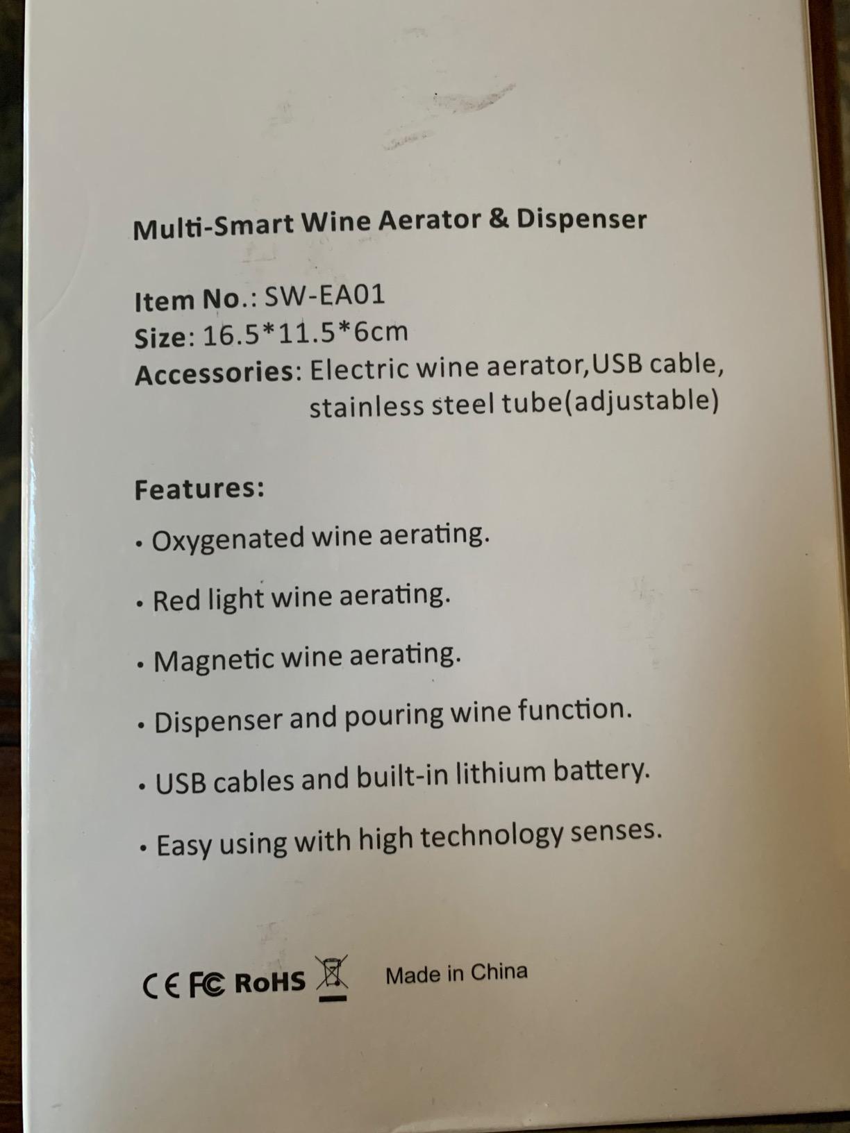 Automatic Electric Wine Aerator Pourer and Wine Decanter Pump, Inky | One-Touch Wine Dispenser, Quiet Dual-Pump Aeration, Measured Pouring, Temp Display, USB Rechargeable, Wine Tool for Home Bars customer photo 2