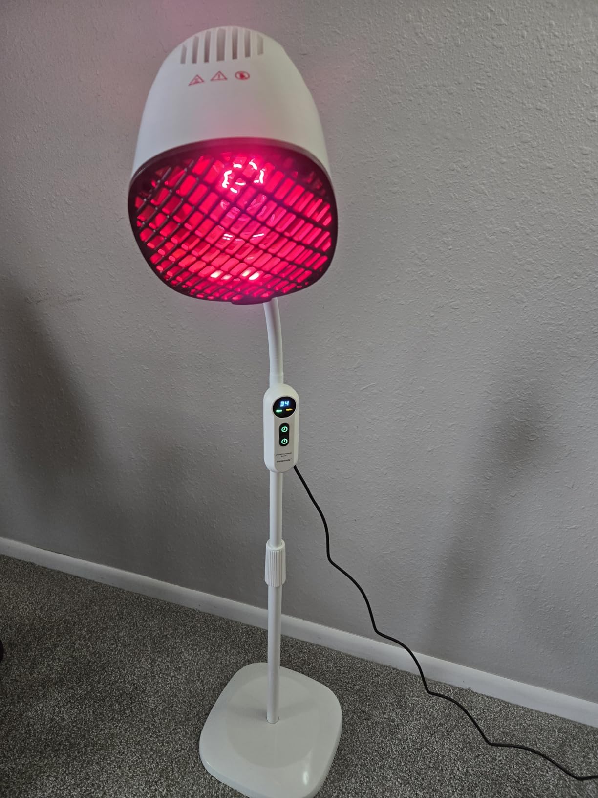 3-in-1 Infrared Red Light Therapy Lamp with Adjustable Stand | 3 Wavelengths 600-2500nm, Red/Near/Mid Infrared Heat, Deep Tissue Relief, Supports Skin, Muscles & Joints, Easy Setup customer photo 1