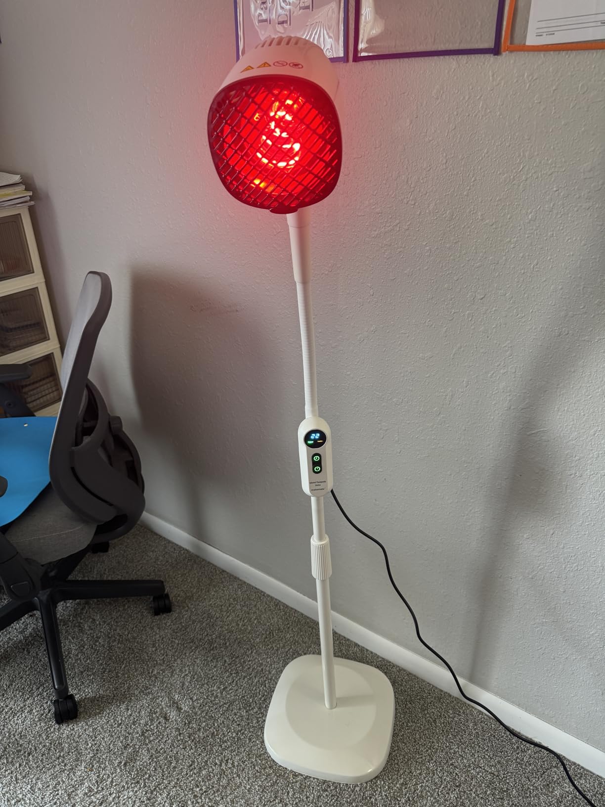 3-in-1 Infrared Red Light Therapy Lamp with Adjustable Stand | 3 Wavelengths 600-2500nm, Red/Near/Mid Infrared Heat, Deep Tissue Relief, Supports Skin, Muscles & Joints, Easy Setup customer photo 2