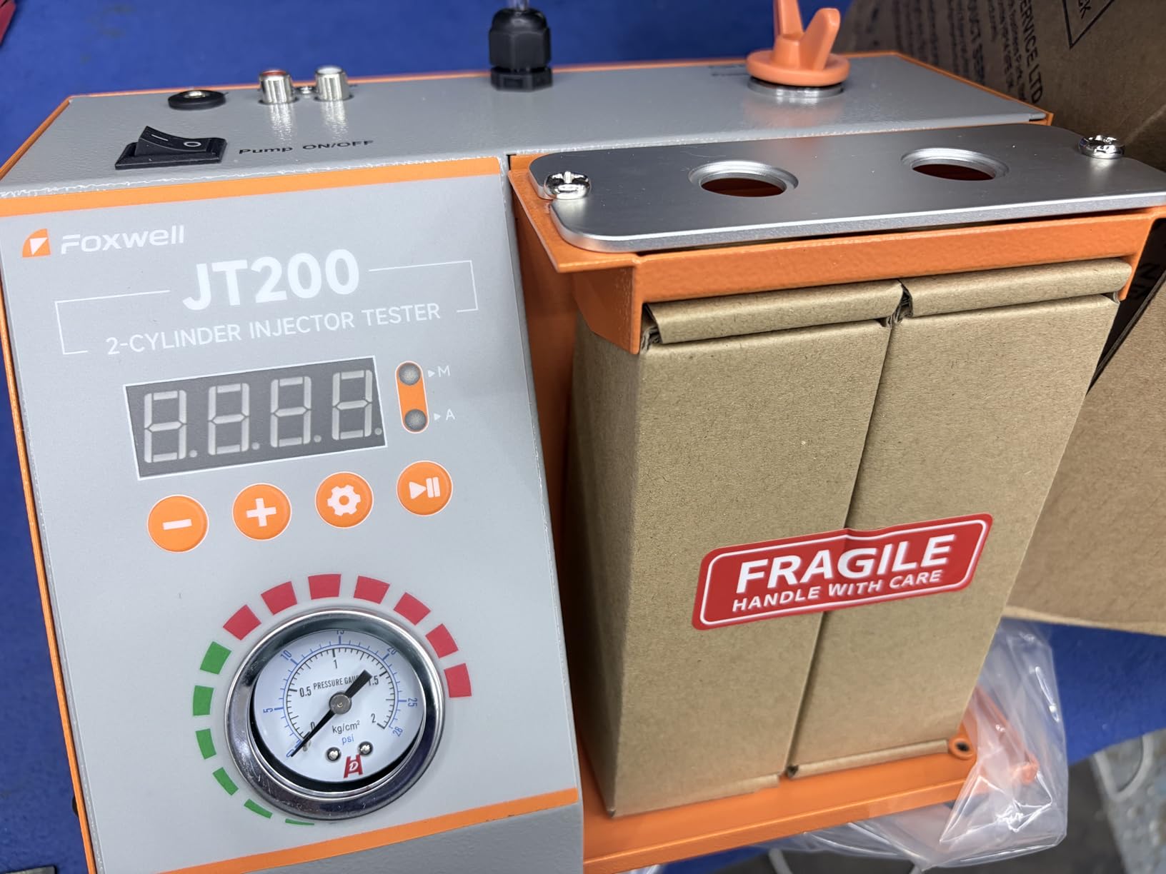 FOXWELL JT200 Fuel Injector Tester Cleaner - Visualize Spray Pattern & Flow | Fix Engine Misfire & Rough Idle, Simulate Real Engine, Fuel Injector Tester Machine for 6V/12V MPI Motorcycle & Car Injectors customer photo 1