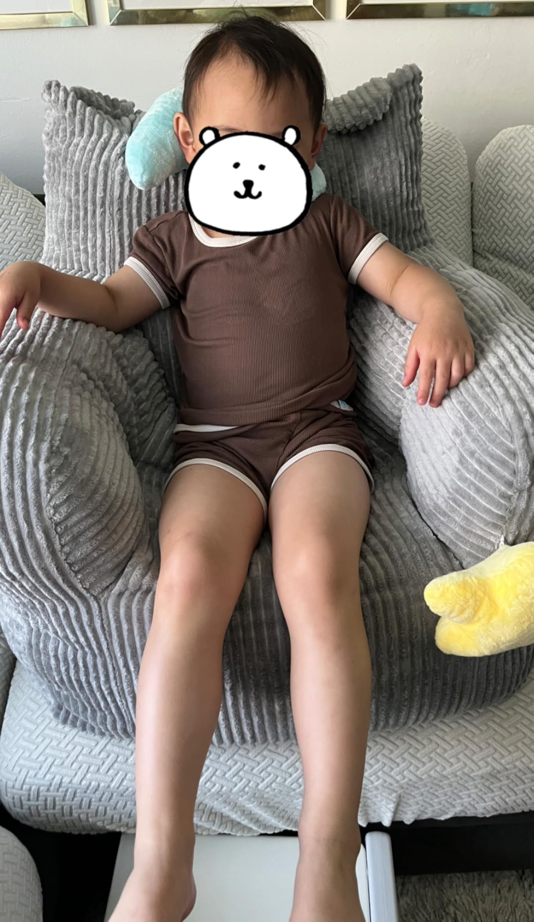 little dove Bean Bag Chairs for Kids, Comfy Bean Bag Chair with 2 Plush Toys, Toddler Chair with Pocket, Stuffed Lazy Sofa with Filler for Boys and Girls, Kids Chairs for Gaming, Reading, Beige customer photo 1