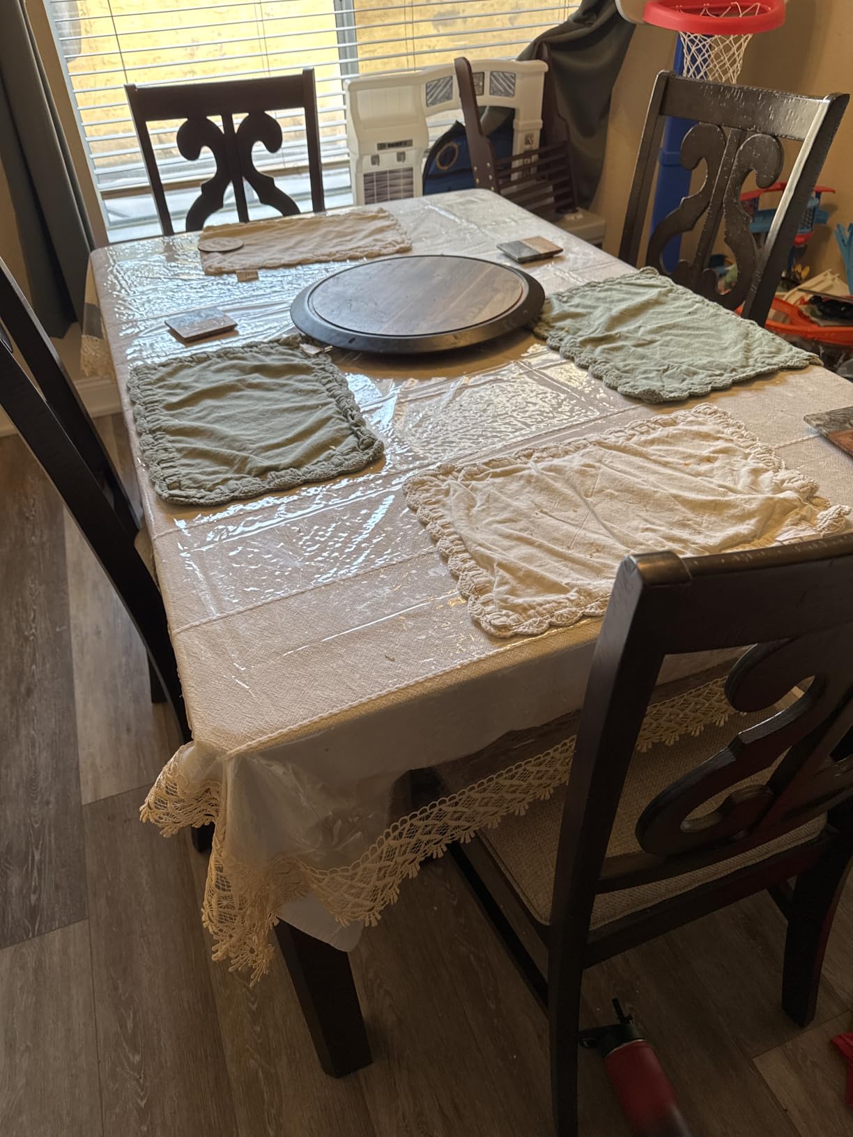 Solid Wood Board Game Table for 4-6 Players with 54