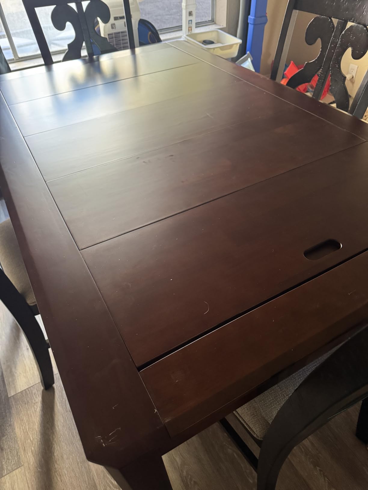 Solid Wood Board Game Table for 4-6 Players with 54