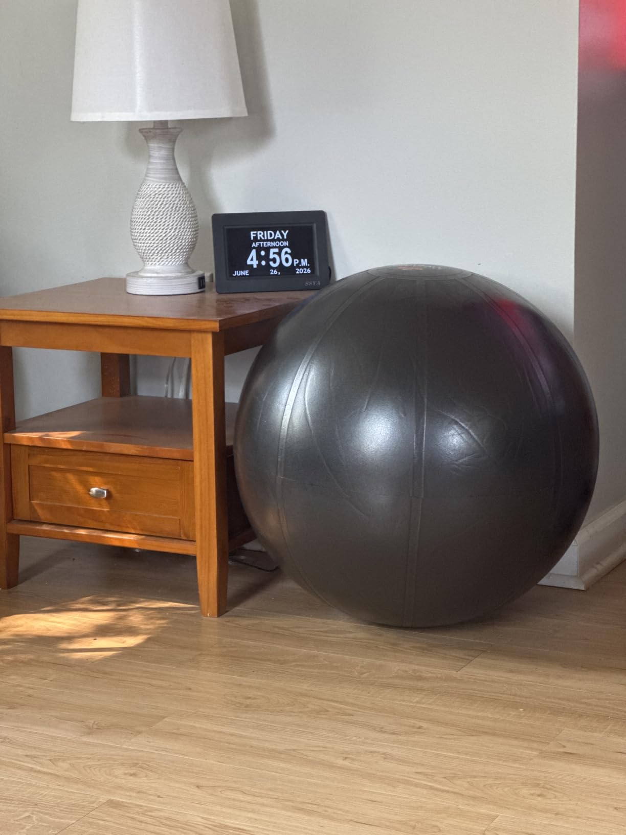 Exercise Ball - Yoga Ball for Pilates & Fitness - Birthing for Pregnancy, Stability, Core, Balance, Therapy for Physical Rehab, Workout for Home Gym & Office Chair, Fast Pump Included customer photo 2
