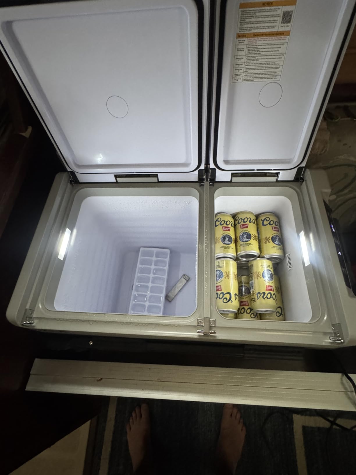 VEVOR Car Refrigerator, DC 12/24V AC100-240V Compressor Electric Cooler, -4°F to 68°F Car Fridge with APP Control, 23 QT Cars Freezer for RVs, Campsites, Boats, Camping, Fishing, 45W Portable Freezer customer photo 2