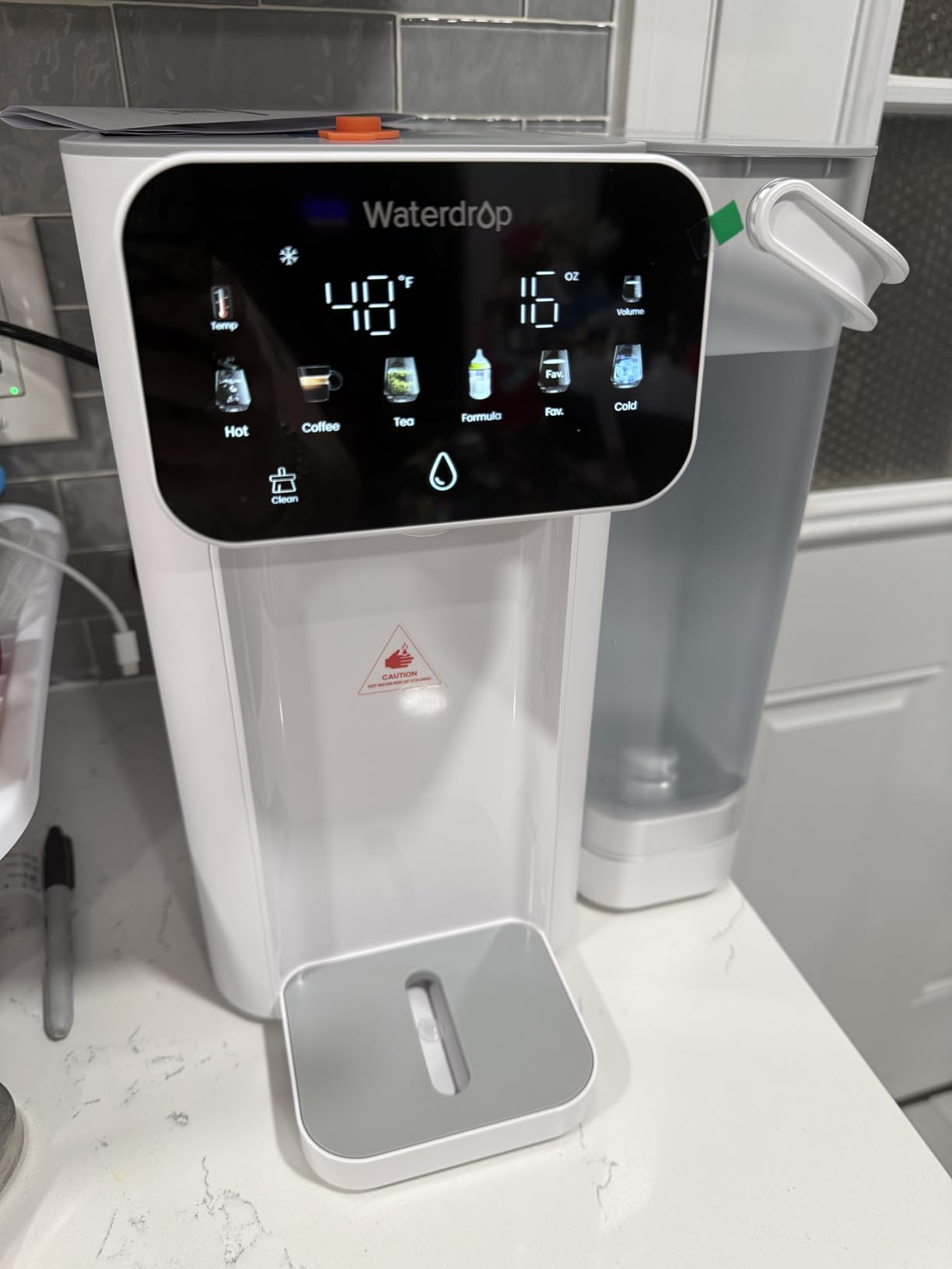 Waterdrop CT01 Countertop Water Filter System, Hot and Cold Water Dispenser | 6-Stage Filtration, 5 Temperature, Instant Hot and Cold Water, Touchscreen Control, No Plumbing Required customer photo 1