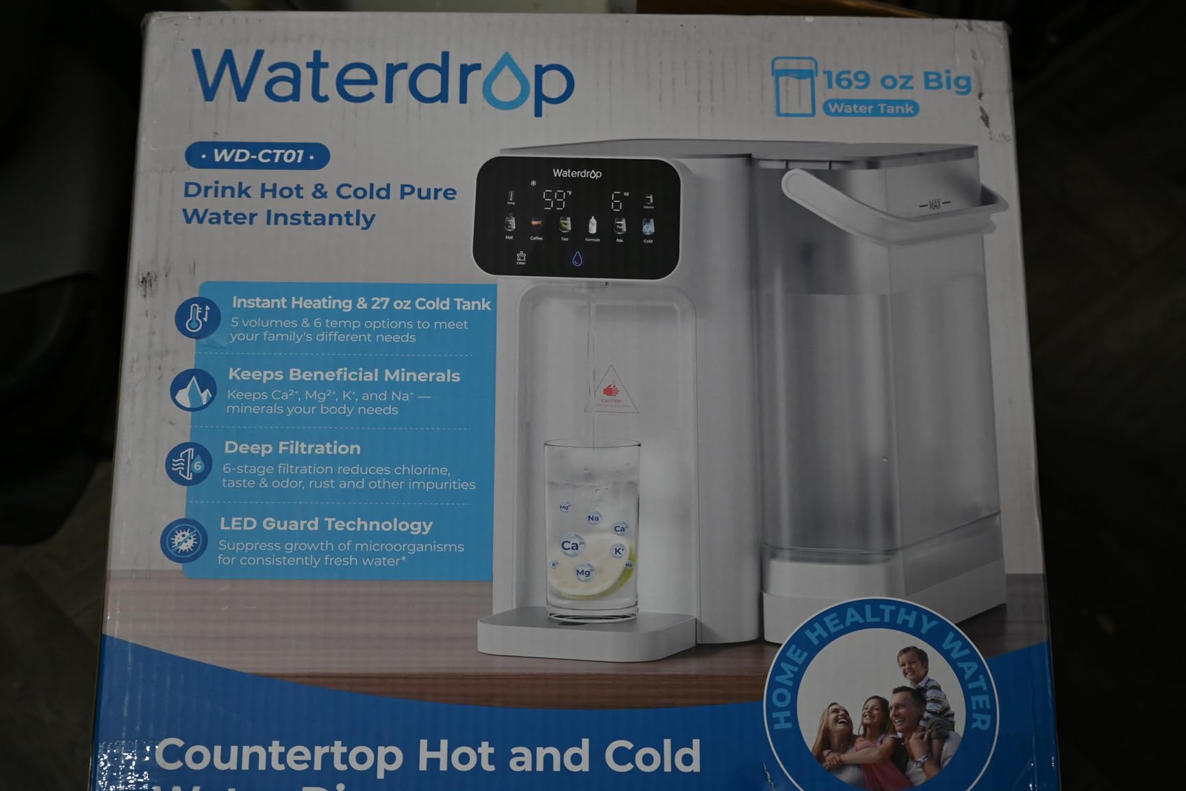 Waterdrop CT01 Countertop Water Filter System, Hot and Cold Water Dispenser | 6-Stage Filtration, 5 Temperature, Instant Hot and Cold Water, Touchscreen Control, No Plumbing Required customer photo 2