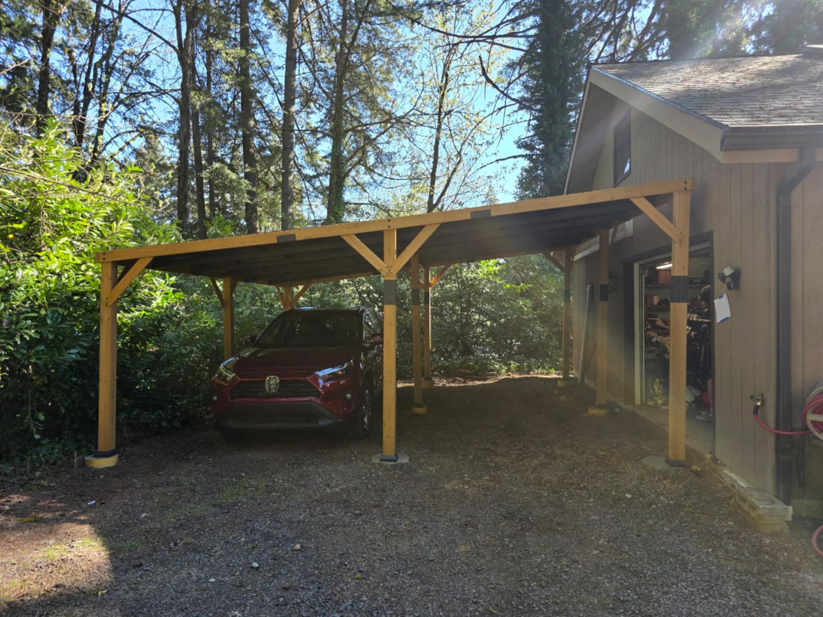 Jocisland 20' x 20' Cedar Wood Gazebo with Sloped Galvanized Steel Roof | Hardtop Gazebo Pavilion with Durable, Rot-Resistant Construction, Permanent Outdoor Pergola for Backyard, Garden & Deck customer photo 2