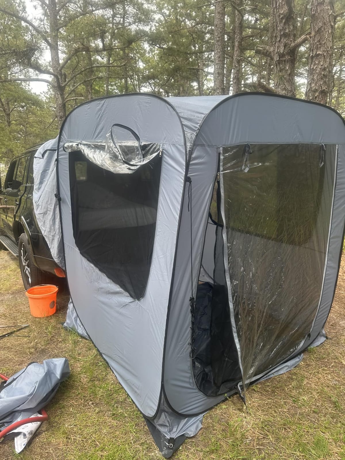 Alvantor Tailgate SUV Tent for Cars - 6x6x6.6ft Waterproof & UV-Resistant Car Camping Tents with Full Mesh & PVC, Fits SUV, MPV - Portable Instant Setup Tent for 2-3 People customer photo 2