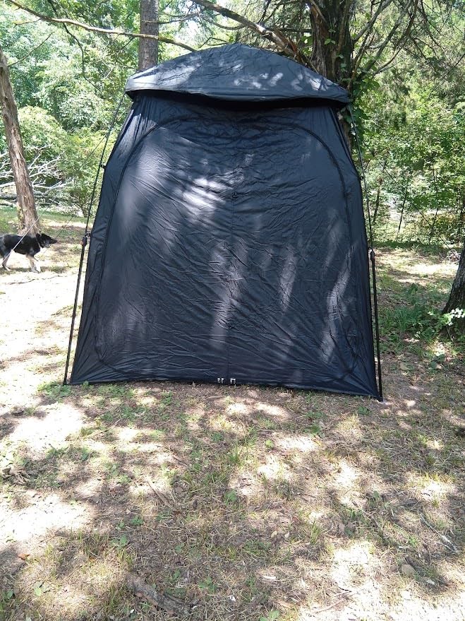 EighteenTek Shower Tent, 2-Room Changing Room, Outdoor Shower Enclosure Spacious, Privacy Canopy Shelter with Floor & Doors, Stable & Durable, Toilet Tent Bathroom for Courtyard, Pool, Photoshoot customer photo 1