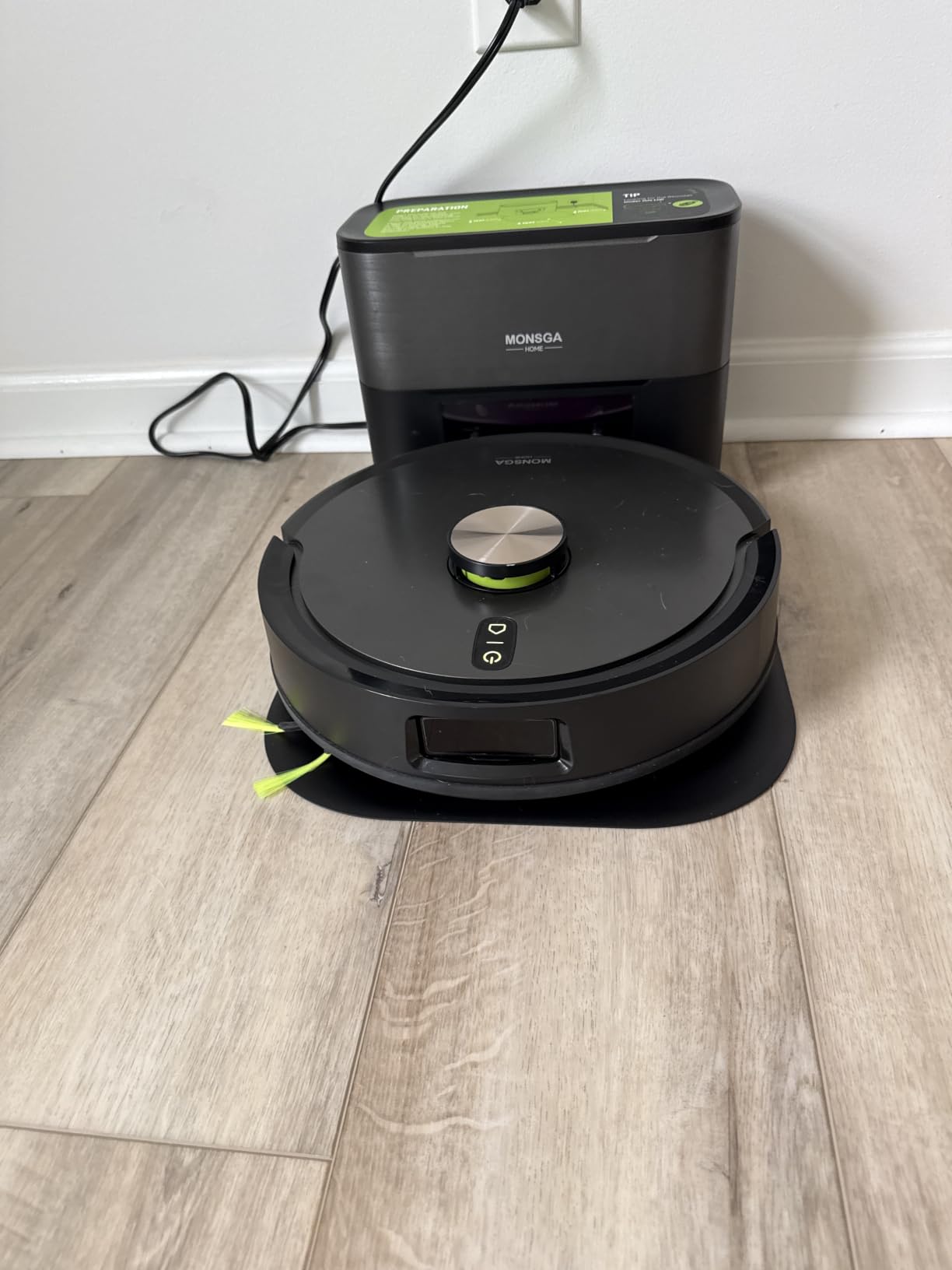 MONSGA Robot Vacuum and Mop, 90 Days Self-Emptying with 8000Pa Suction | Dual Anti-Tangle for Pet Hair, Carpet and Hard Floor, LiDAR Navigation, Smart Mapping, 160Mins Runtime, APP & Voice Control customer photo 2