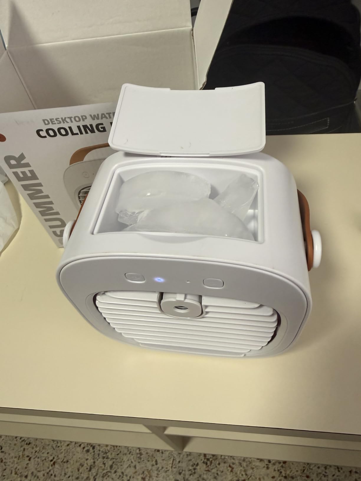 Portable Air Conditioner - 5200mAh Rechargeable Mini Air Conditioner with 3 Speed Settings, 5-10 Hours Runtime, Quiet Desk Cooling Fan, Personal Air Cooler for Home, Bedroom, Travel, Office, Outdoor customer photo 2