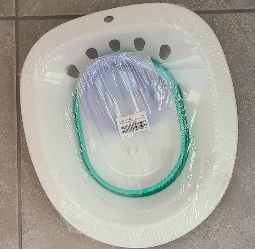 RUGUO Electric Sitz Bath for Toilet Seat, Unisex Sitz Bath Soak Tub, Sits Bath Kit for Women, for Soothes Hemorrhoids & Postpartum Care, Automatic Flushing - Blue customer photo 2