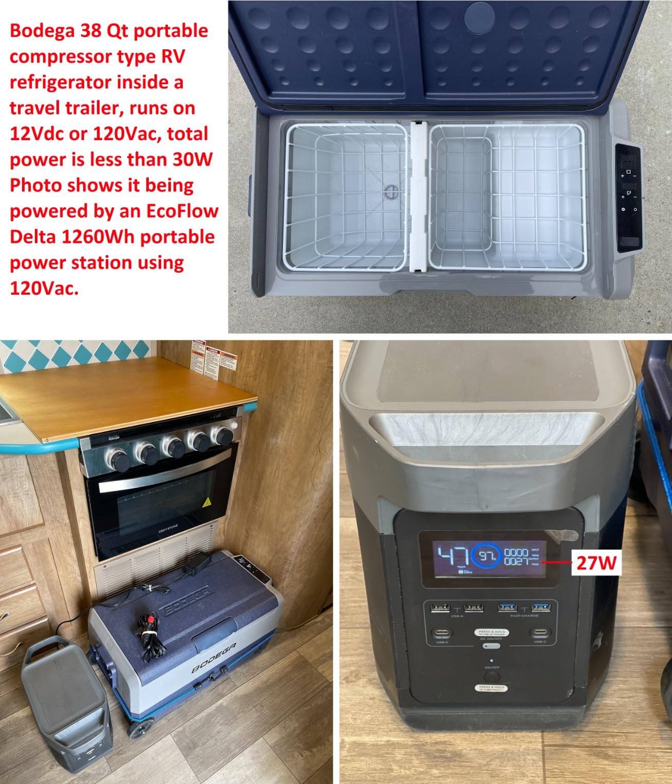 BODEGA 12 Volt Car Refrigerator - 16QT Portable, Low Noise, Fast Cooling with LED Display, Multiple Charging Options, Energy-Efficient for Road Trips & Outdoor Adventures customer photo 2
